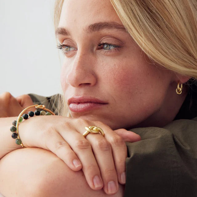 Lilou stor knutring - 24K guldpläterad