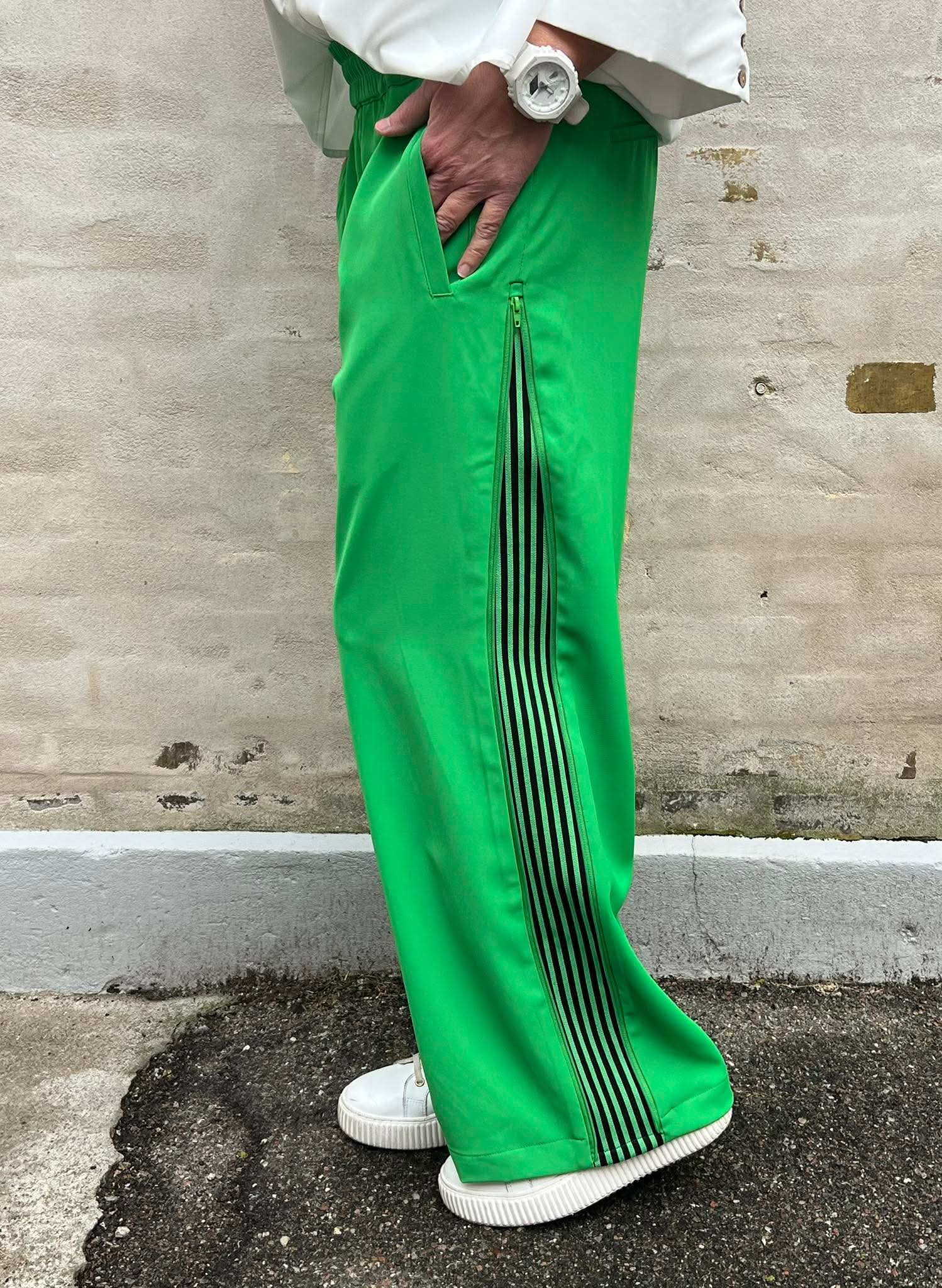 AminaCC zip Panel Pant - Grön
