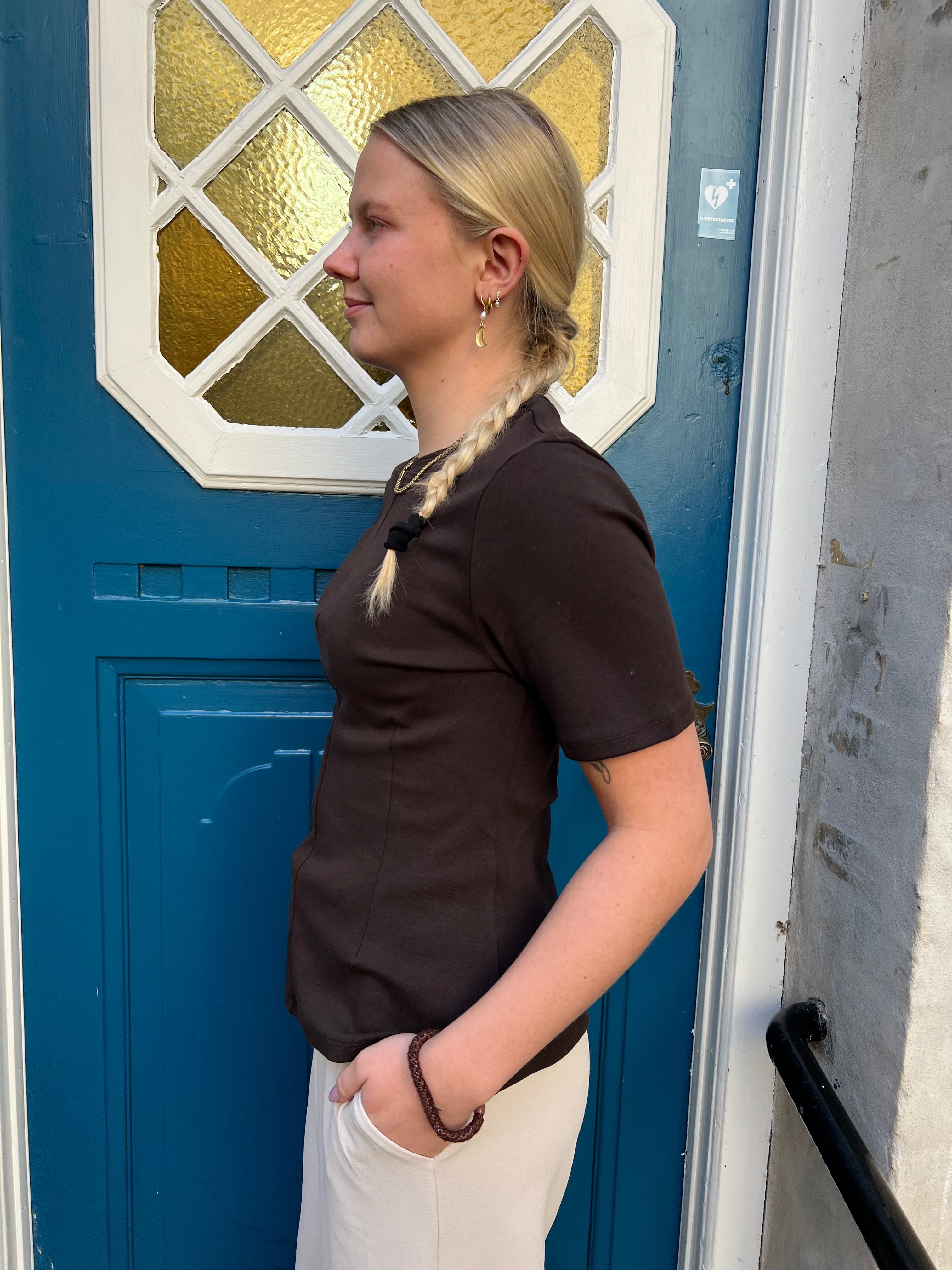 JDYEVA SS TOP - Svart kaffe