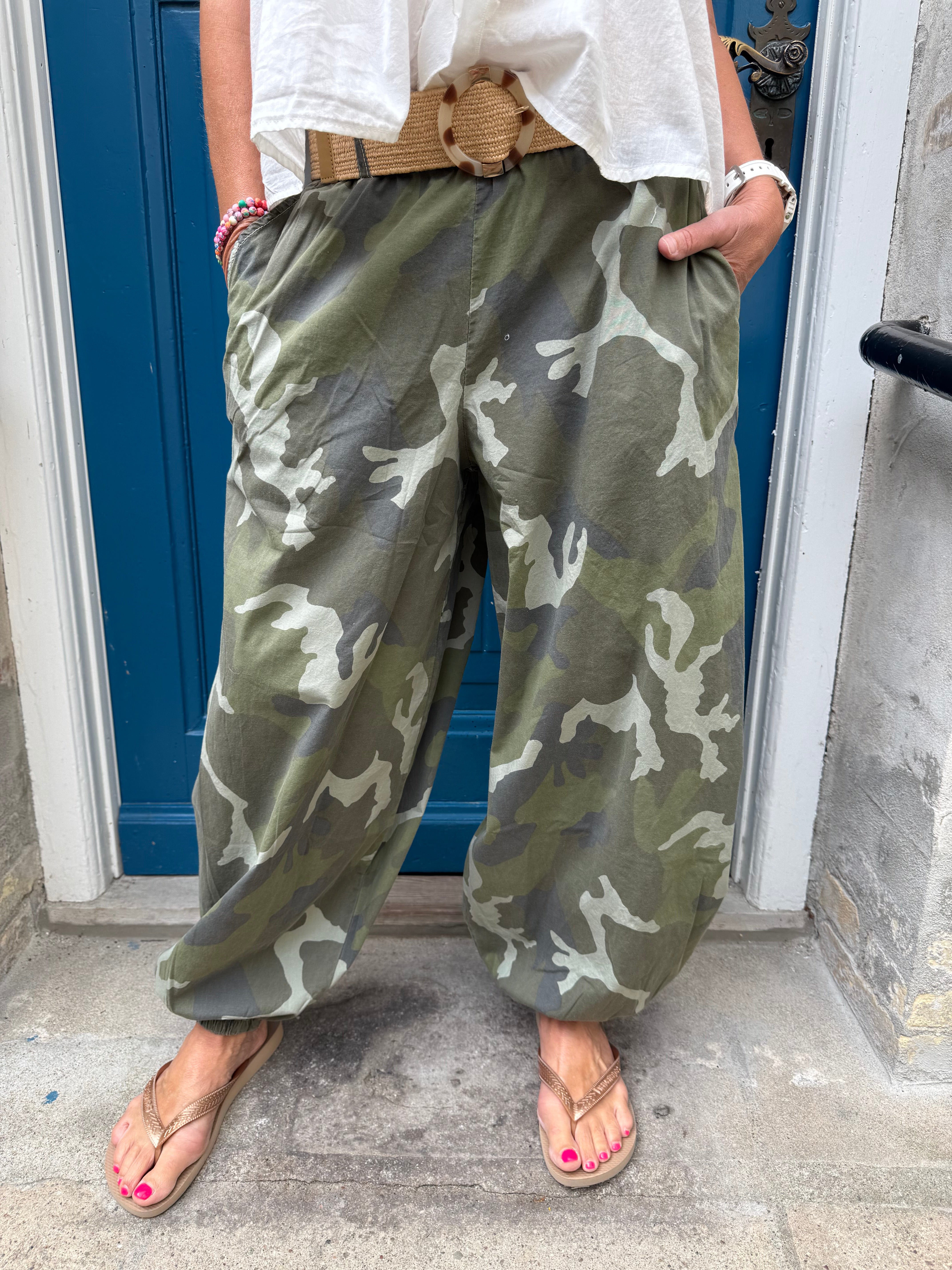 ALLY Balloon Pant - Army Carmouflage