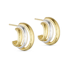 Echo Trio Örhängen - Guld/Silver