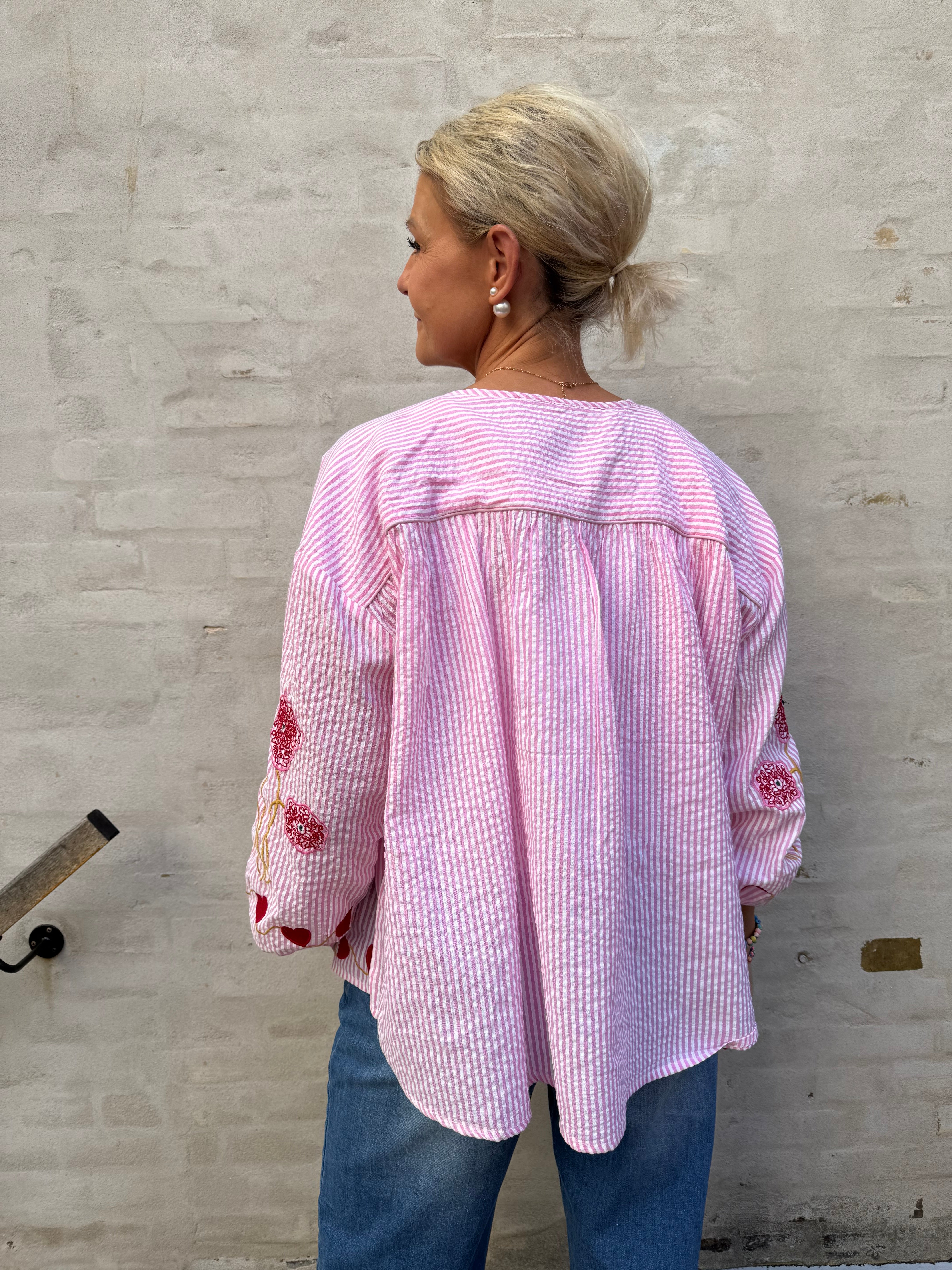 Heart Blouse - Rosa Flower