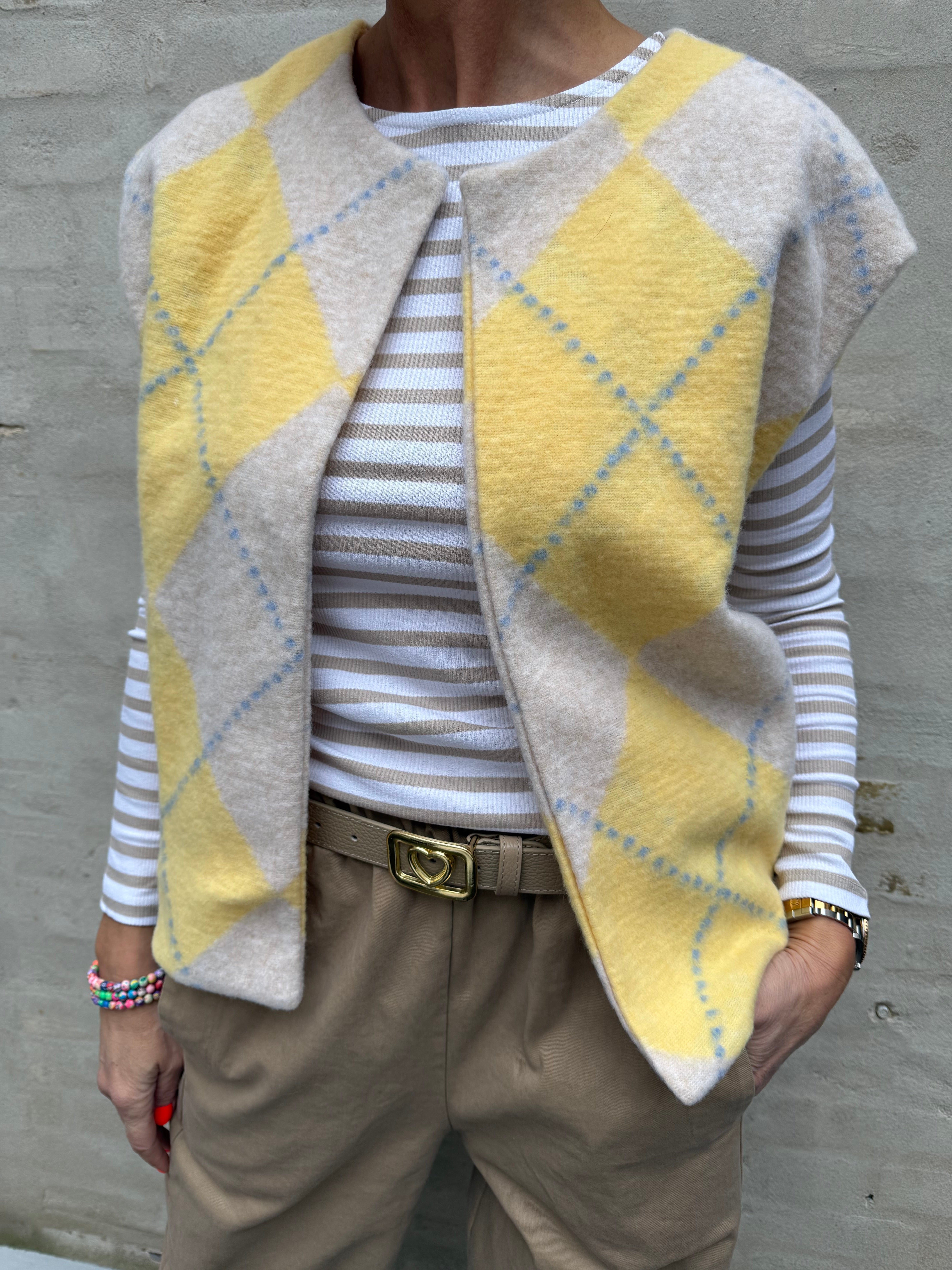 Everyday Stripes Blus - Beige