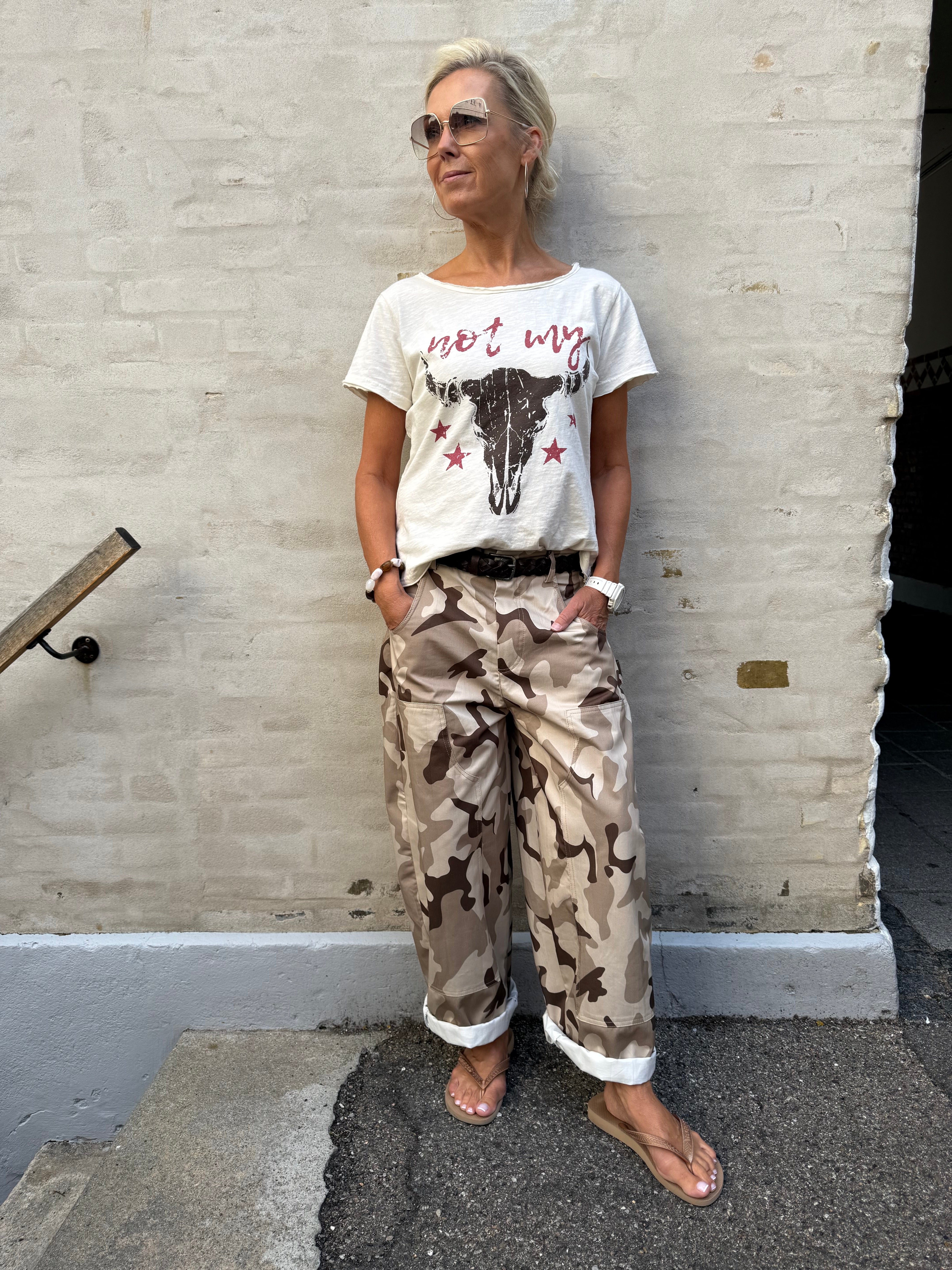 Lotte Pants - Beige/Brown