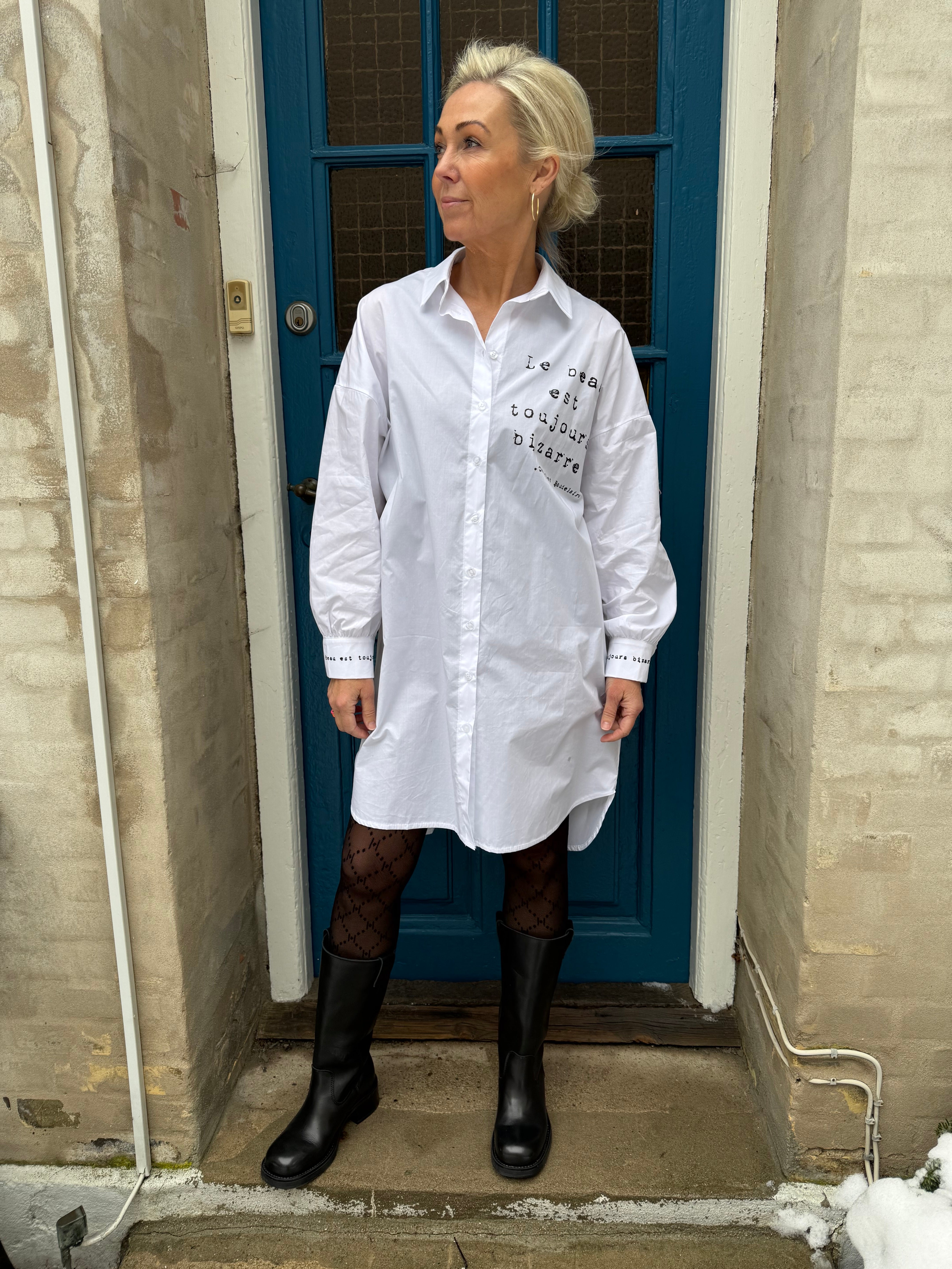 Charles långskjorta - vit