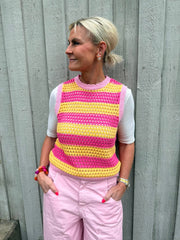 Manga Vest - Pink/Yellow