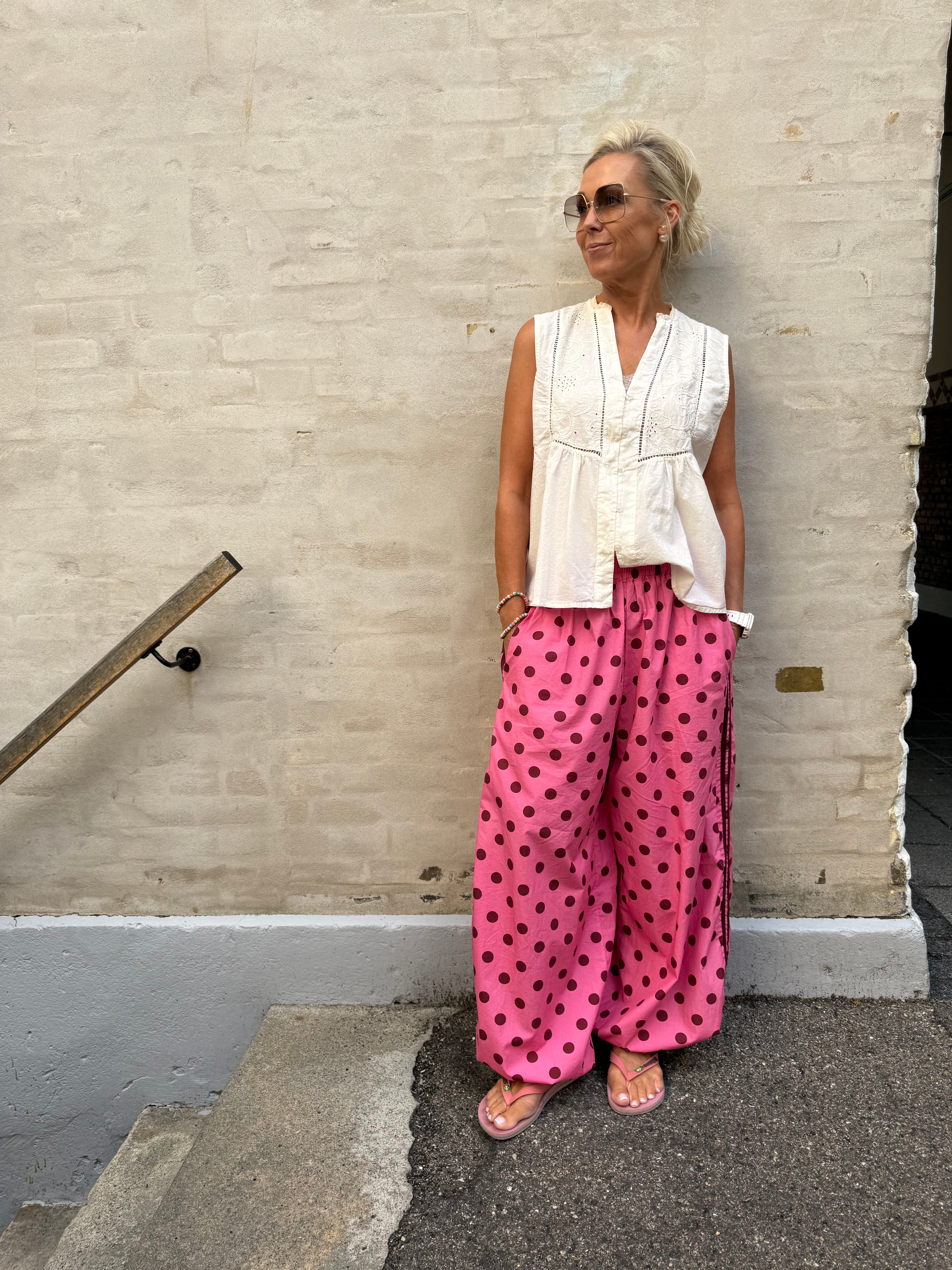 Ballon Dot Pants - Pink