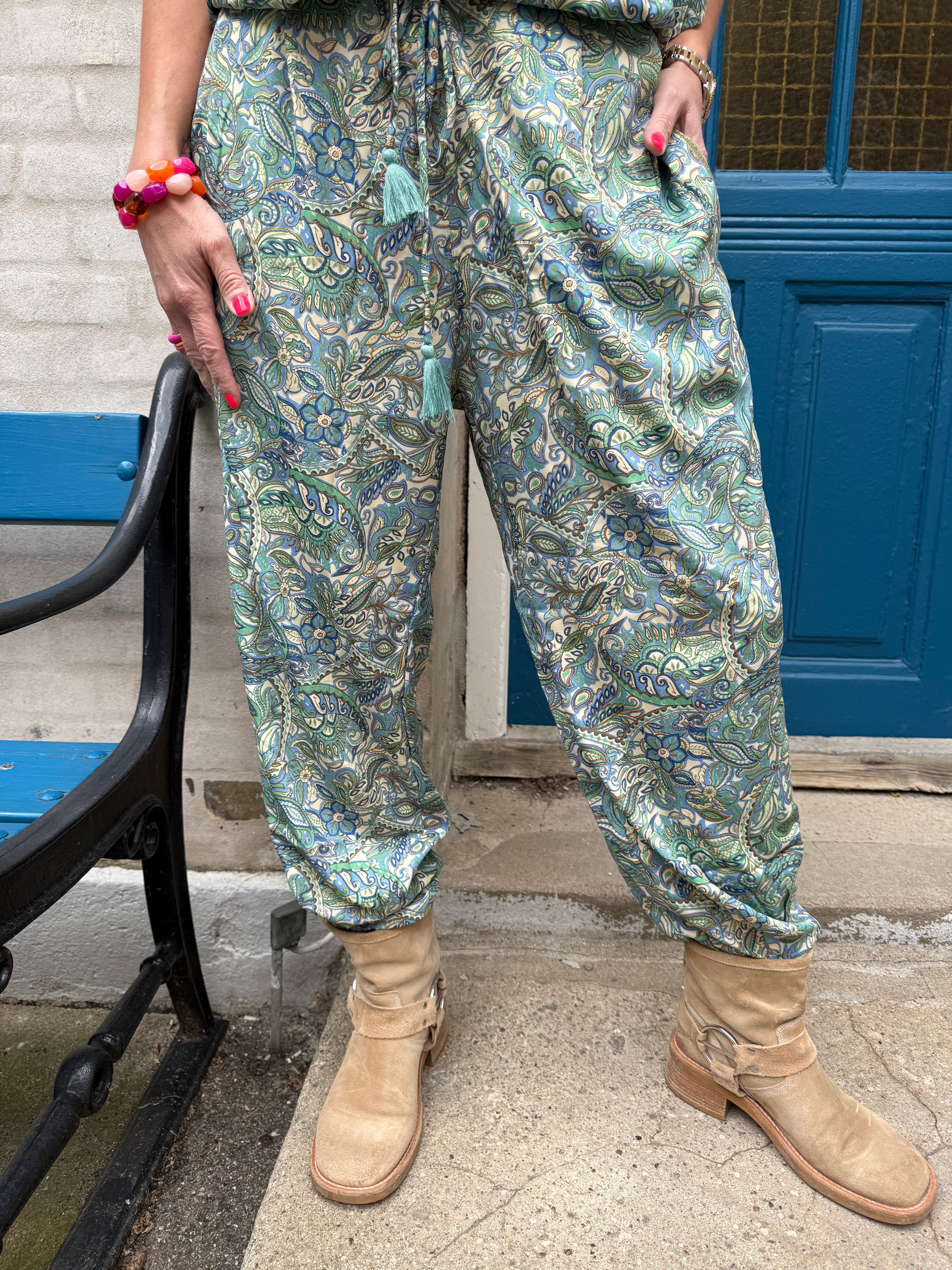 LUNA barrel pant - Sea Green