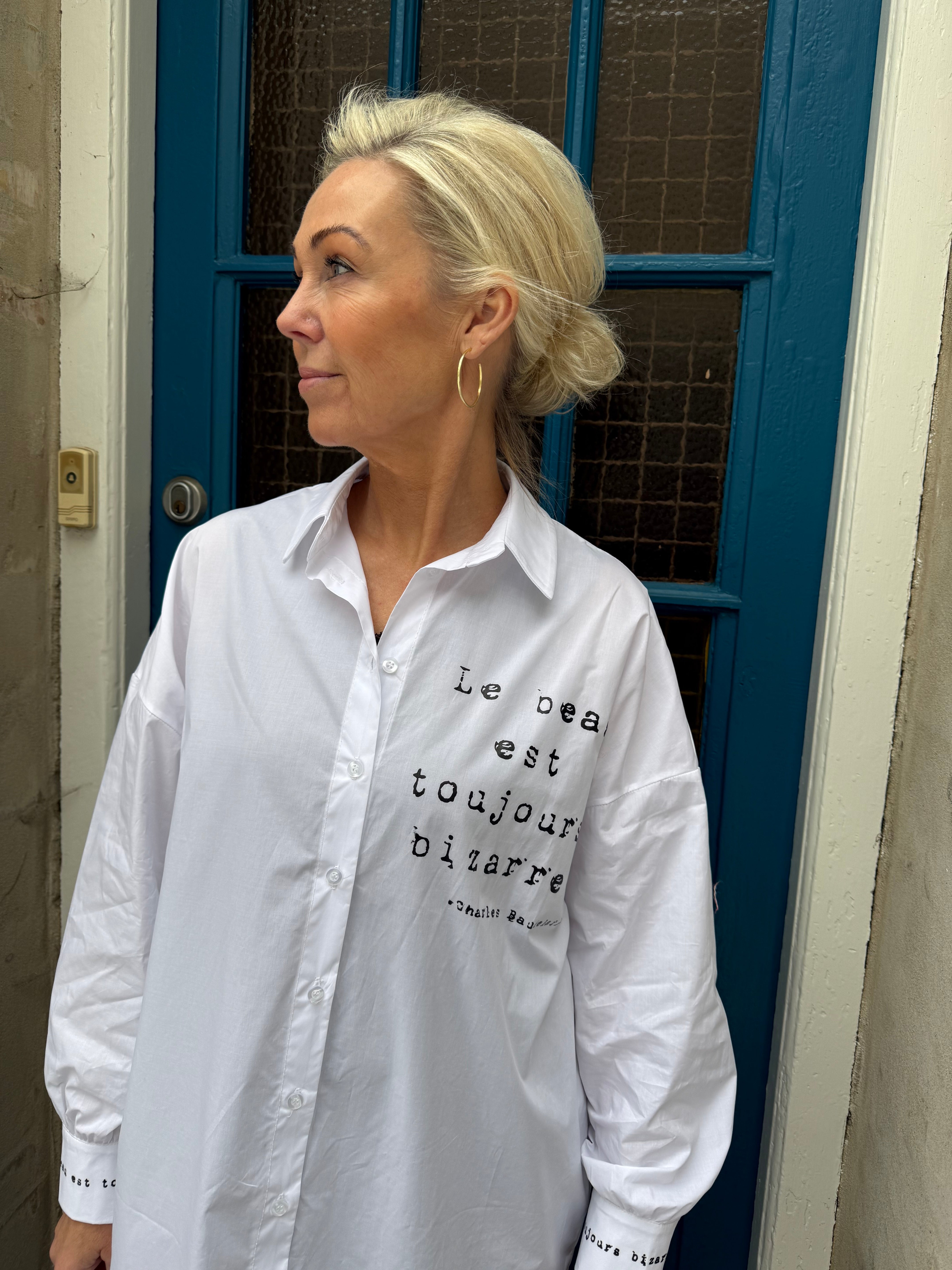 Charles långskjorta - vit