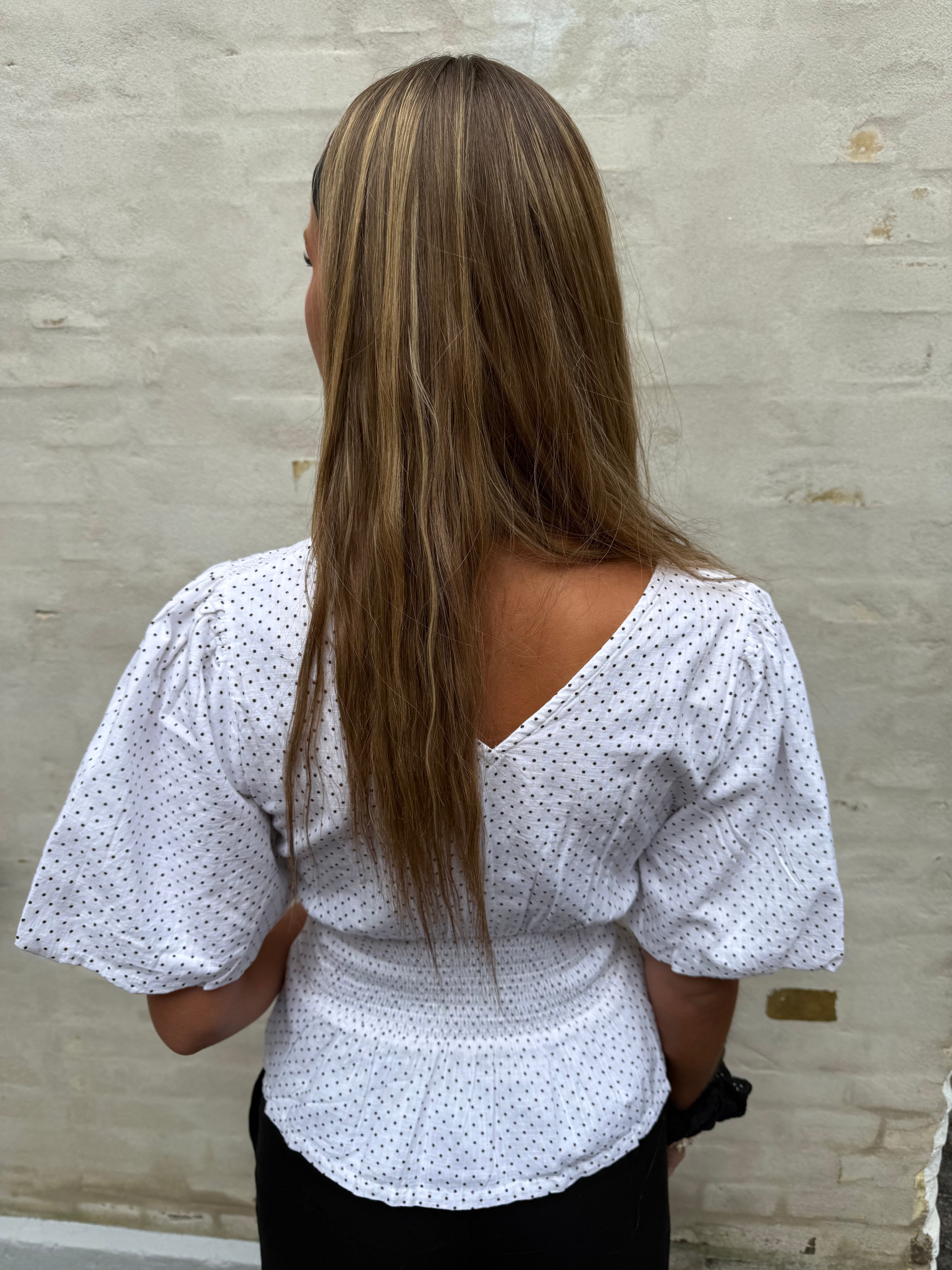 Sapura Mini Dot Blouse - White