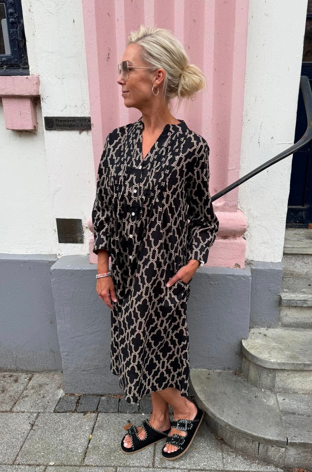 Torino Dress - Svart och beige