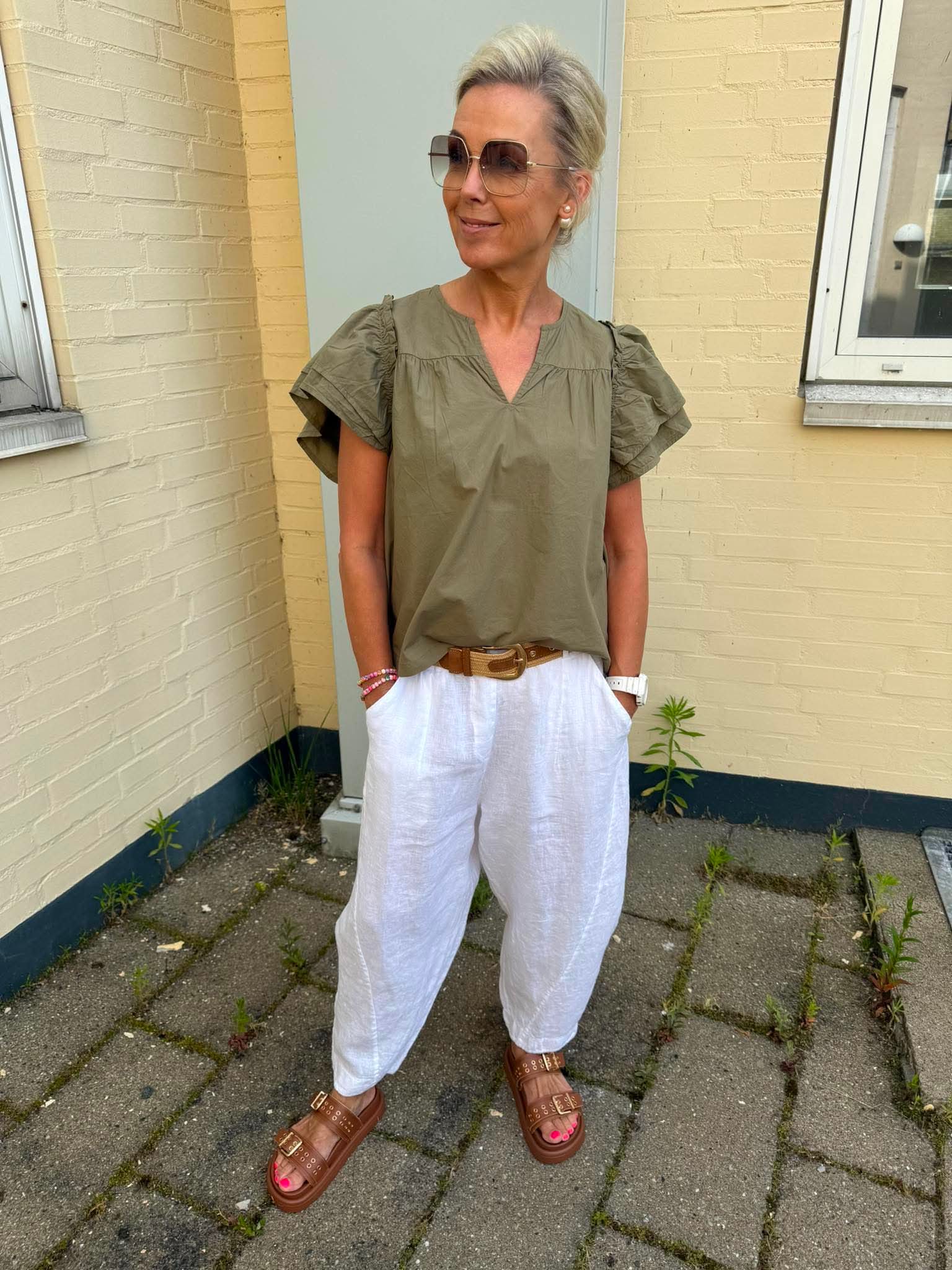 Vera Linen Pants - Optical White