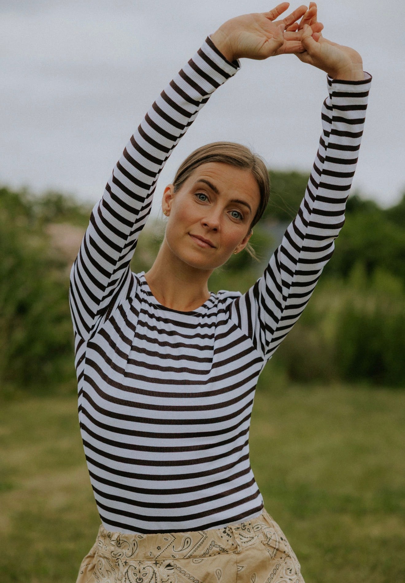 Everyday Stripes Blus - Svart