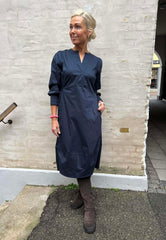 Antoinette 3/4-ärm klänning - Blue Iris