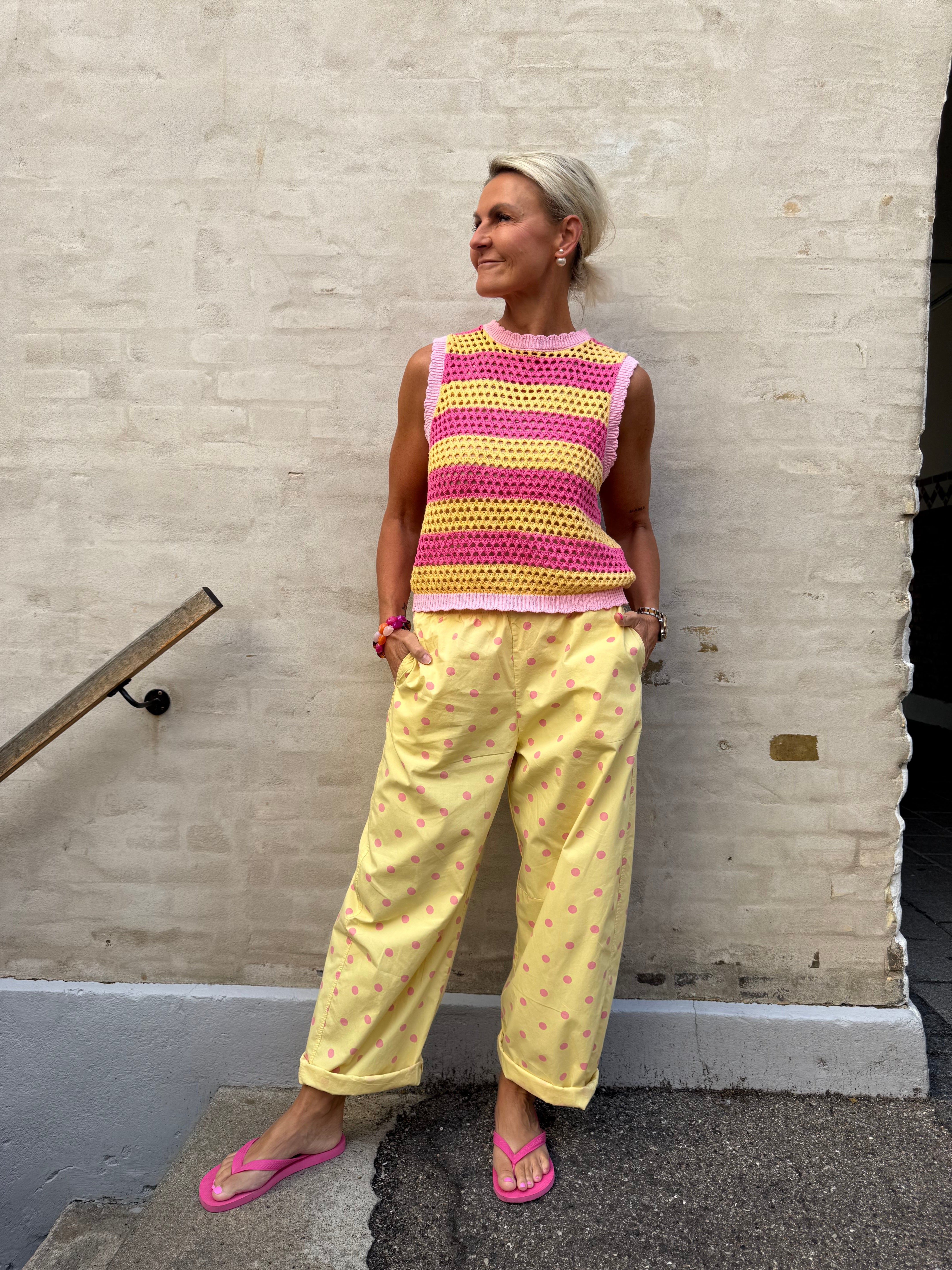 Manga Vest - Pink/Yellow
