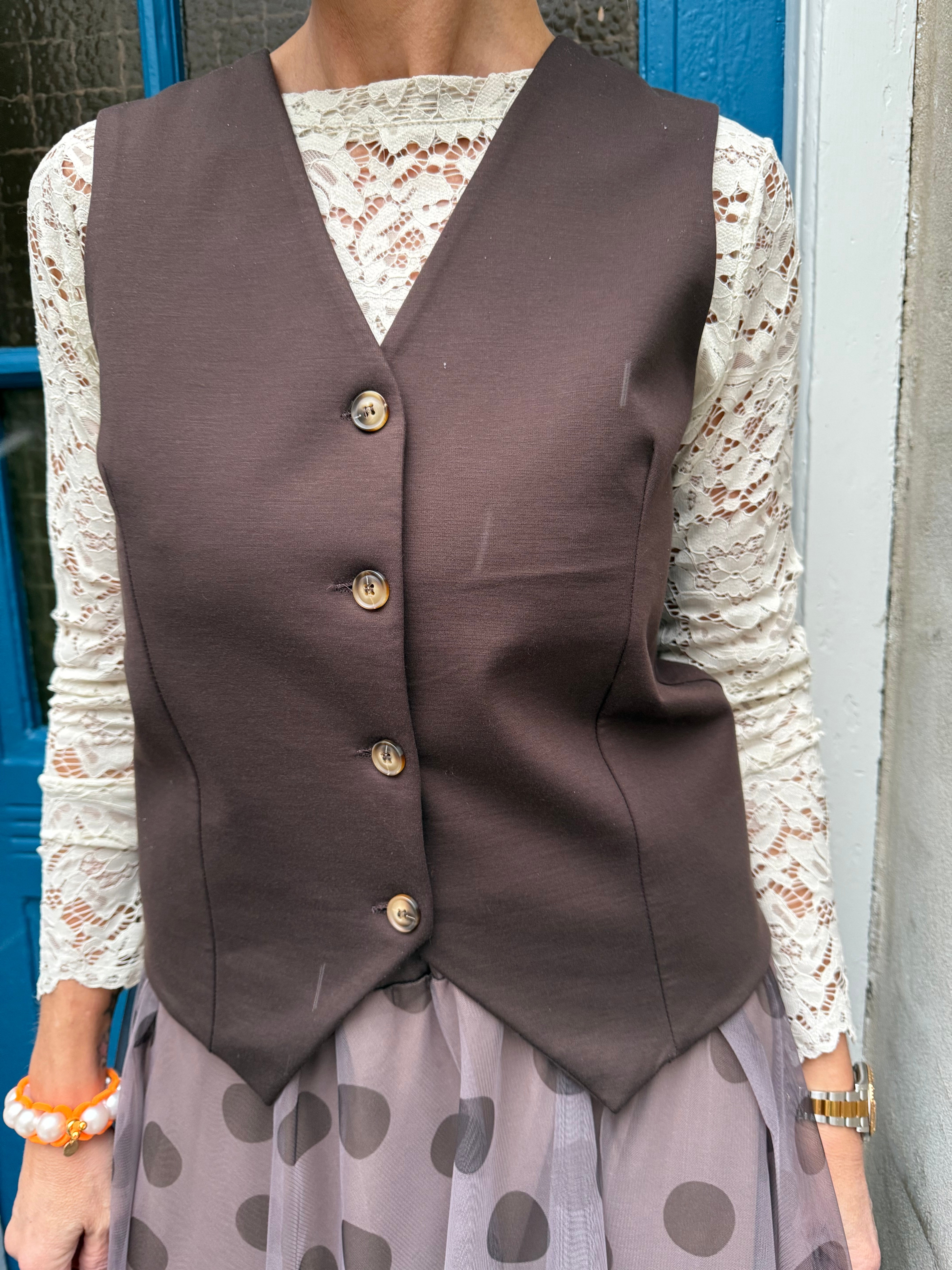 DAVI fritidsväst - Kaffe