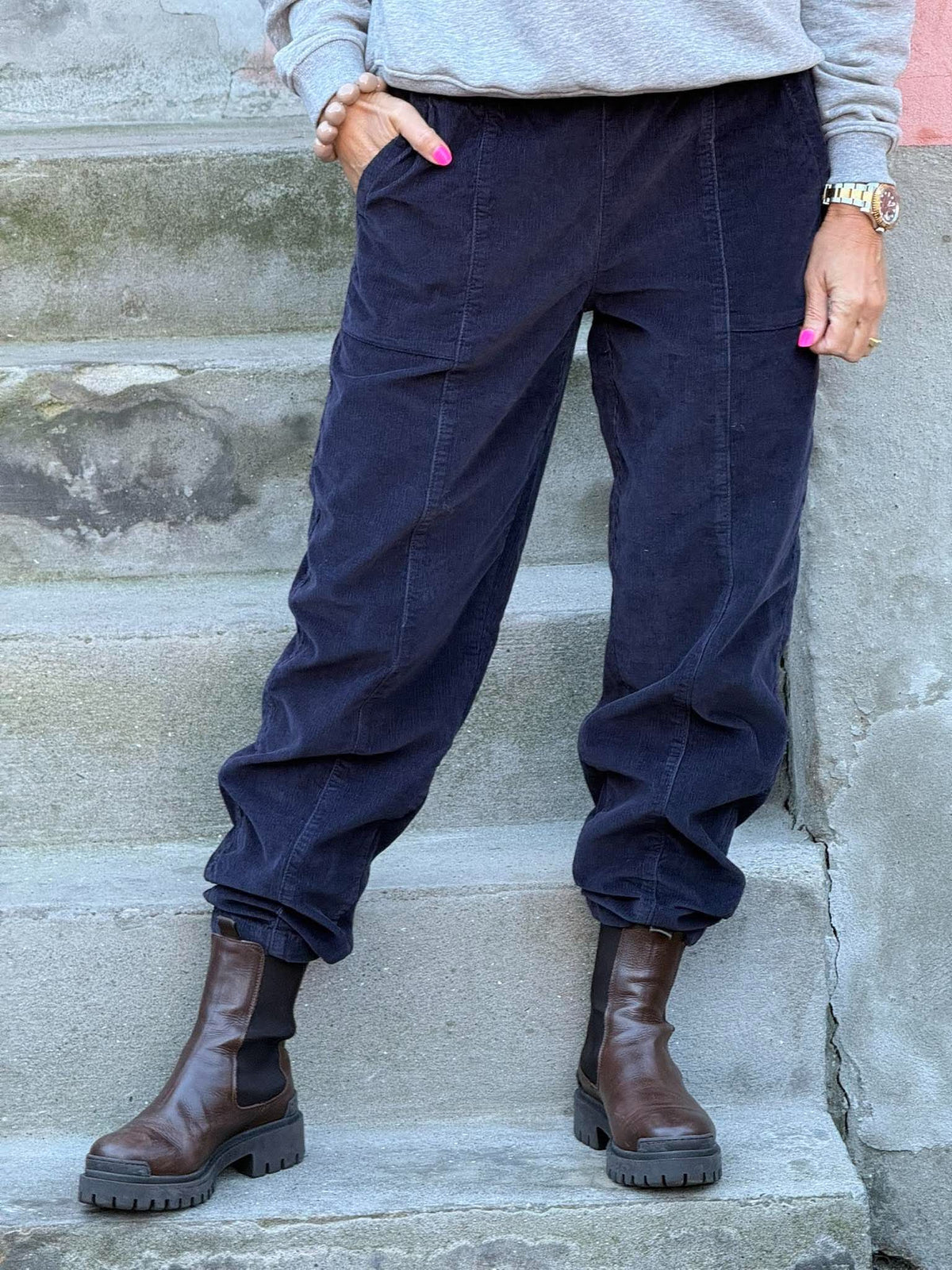 Karlie Barrel HW Corduroy - Indigo Night