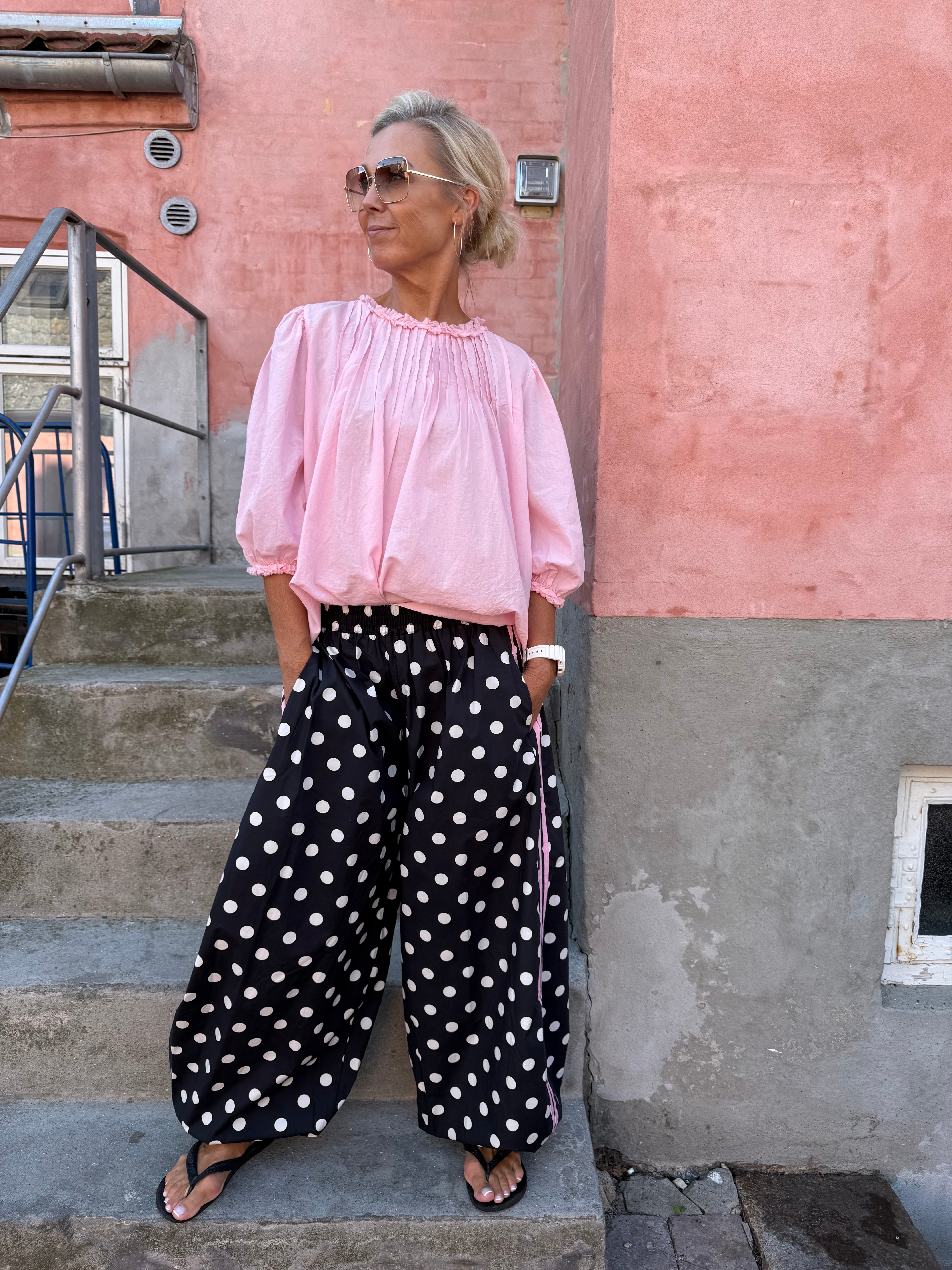 Ballon Dot Pants - Black/White