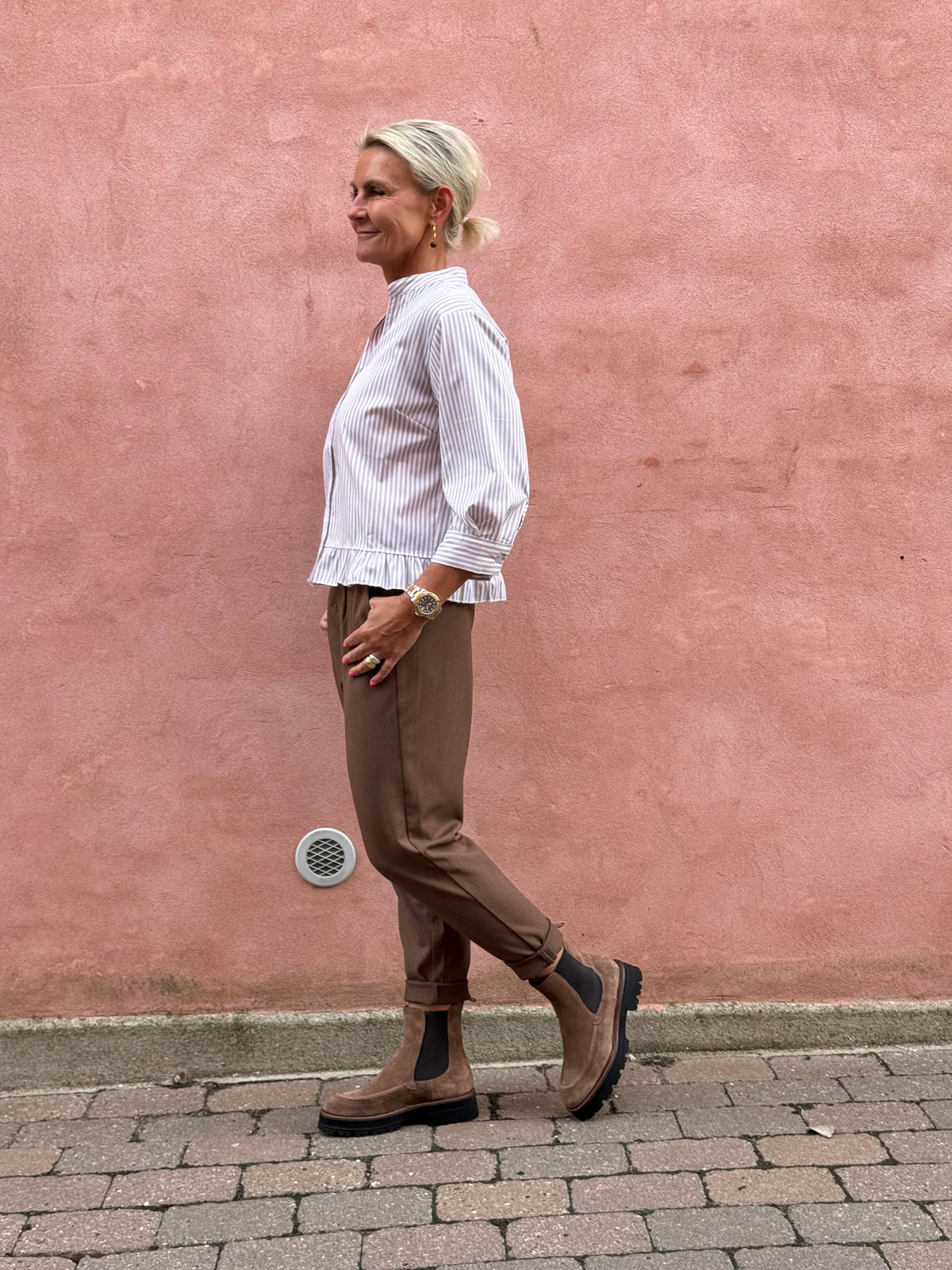 Lisa Slim Pant - Carafe Melange