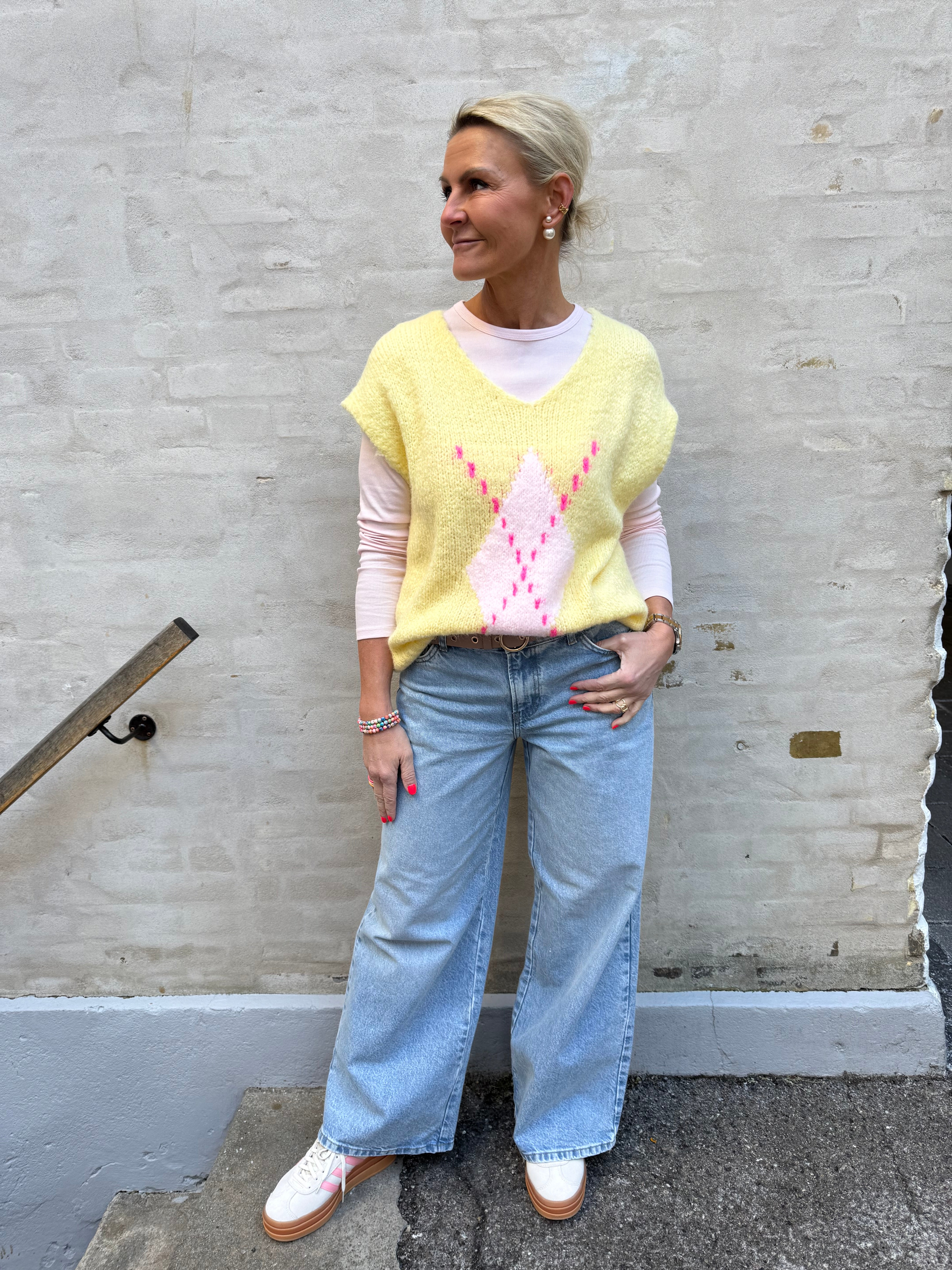 Selma vida jeans med låg midja - Ljusblå Denim