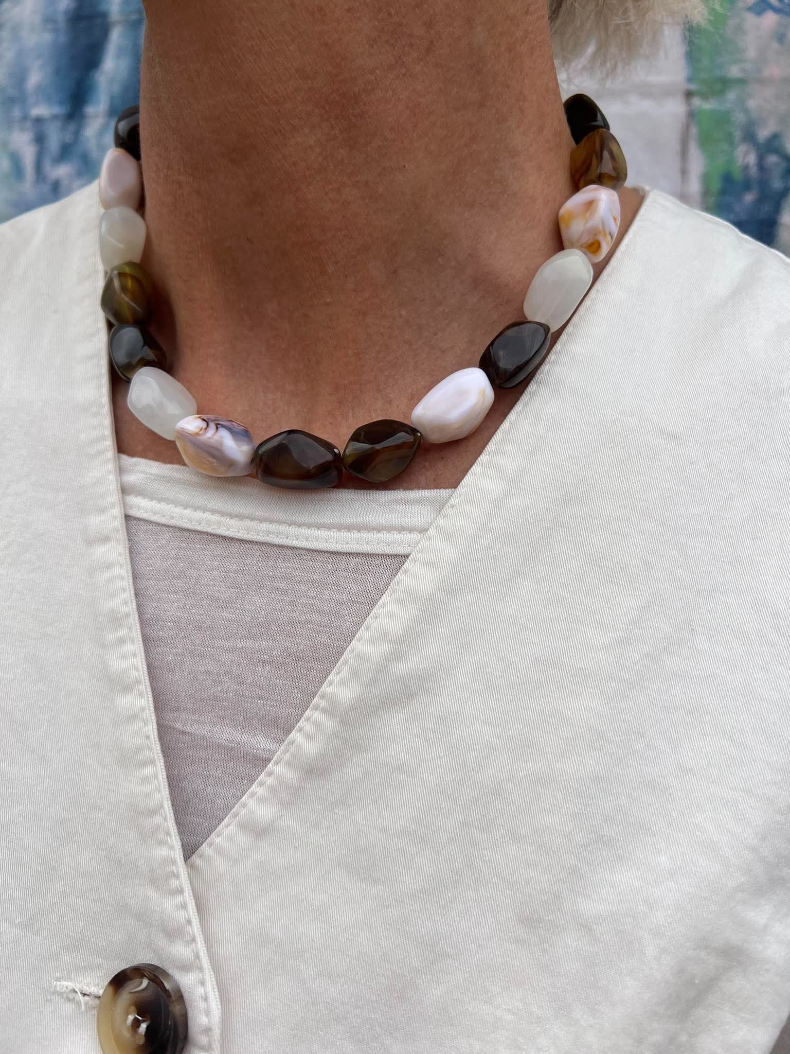 LYON Necklace - Brown Multi