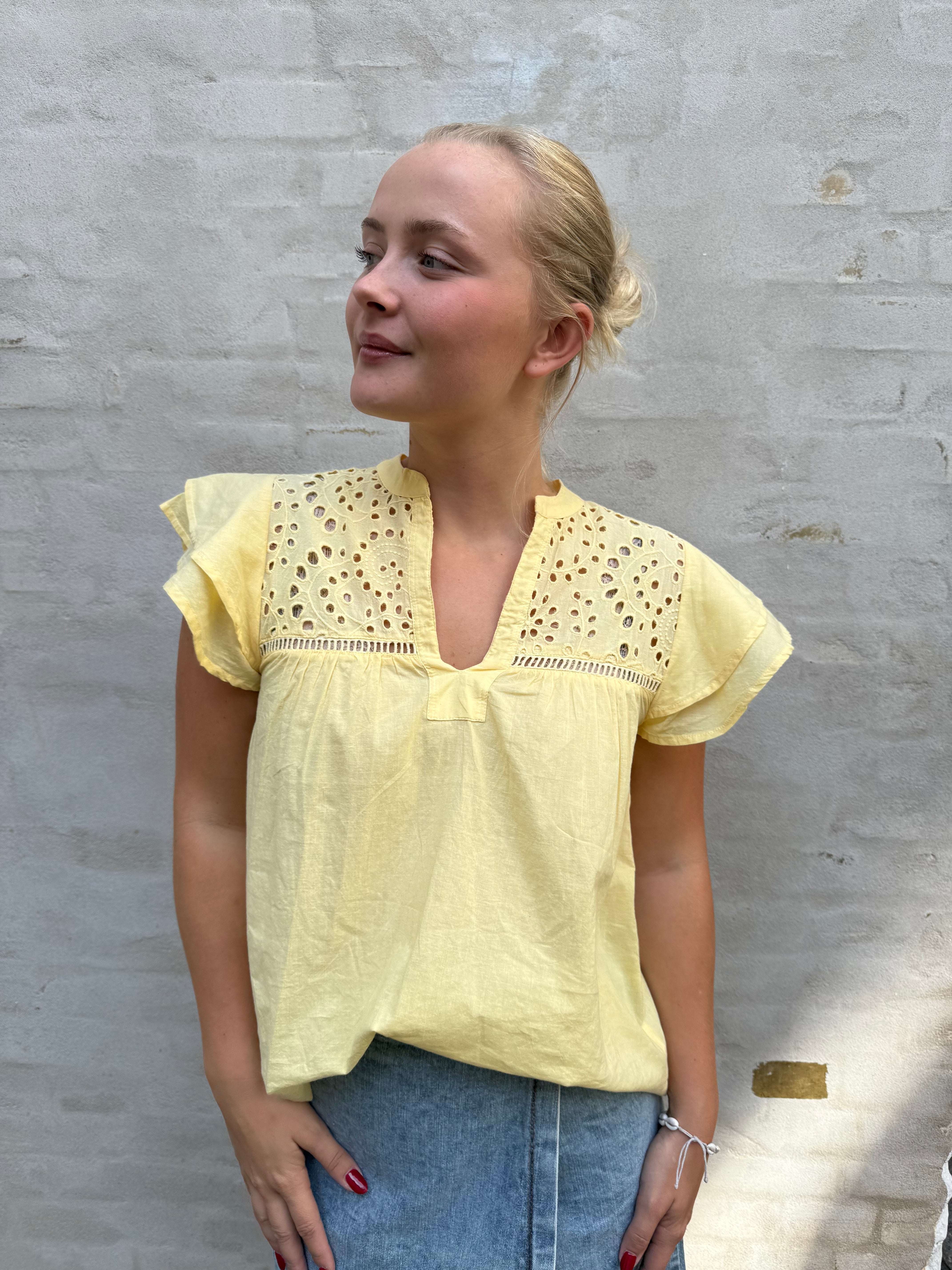 Christel Solid Top - Ljusgul