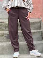 Lisa Hw Ankel Barrel Pant Seal Brown