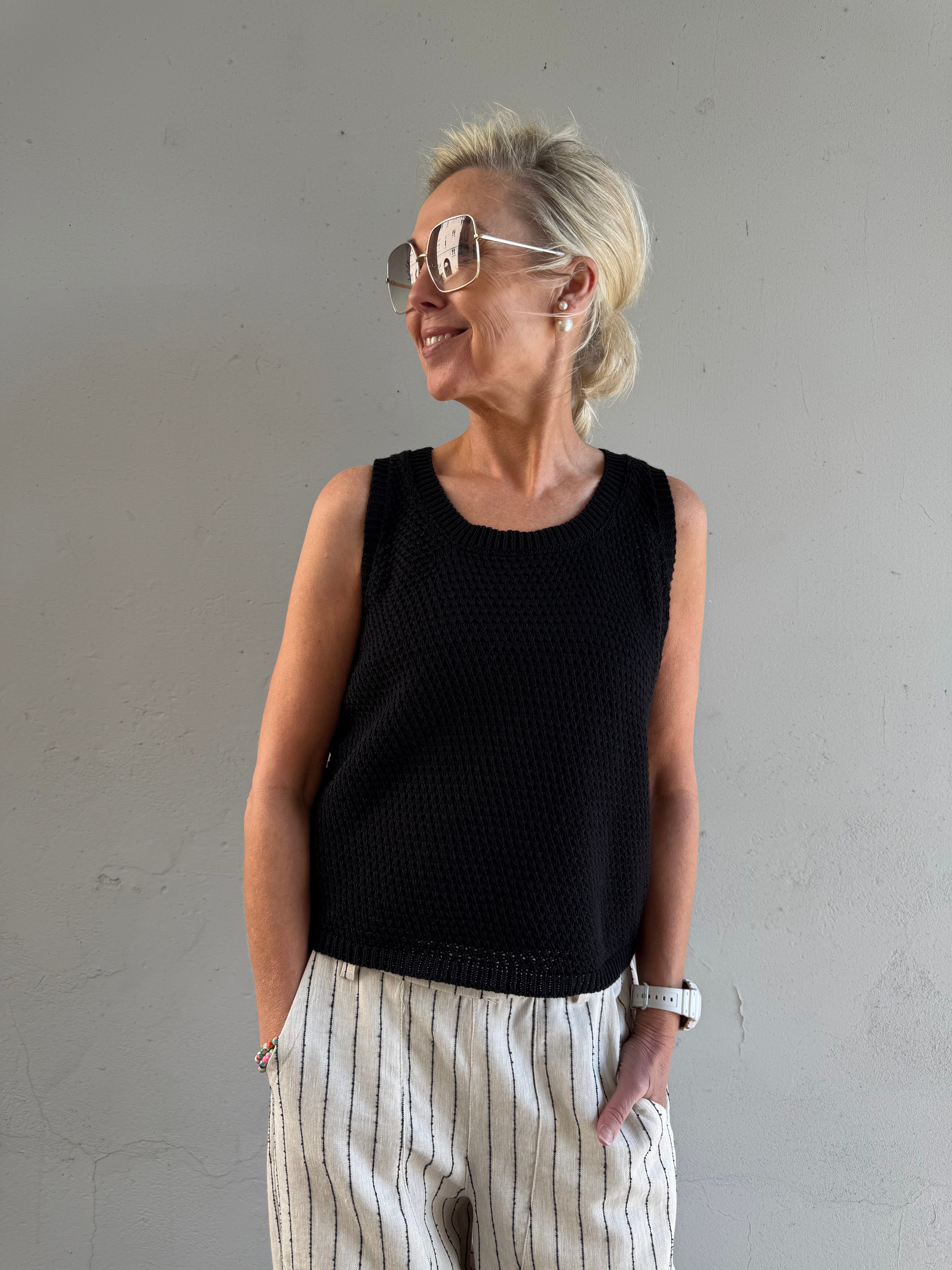 Nayla Knit Top - Black