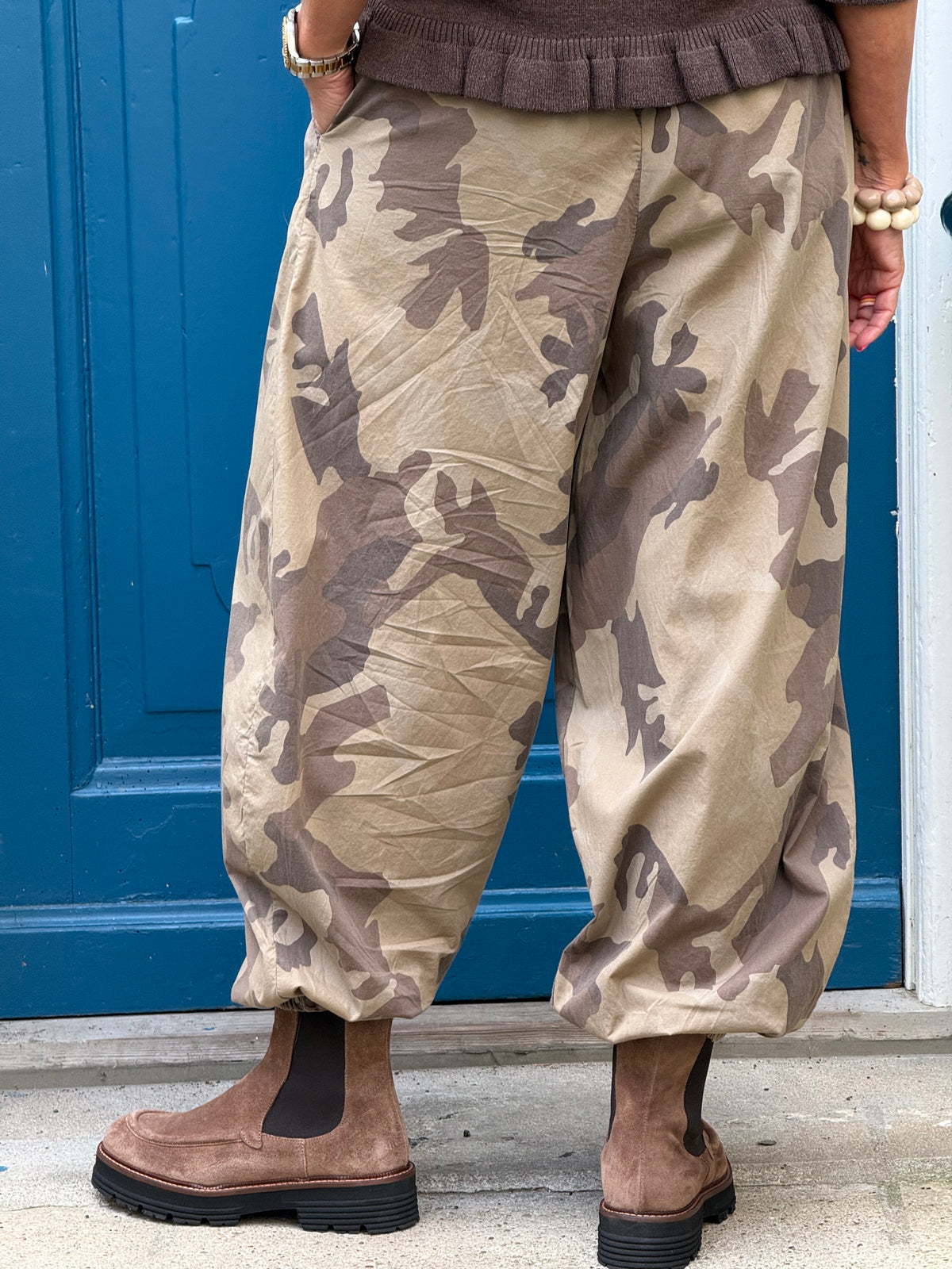 FÖRBOKNING-ALLY Balloon Pant - Brown Camouflage