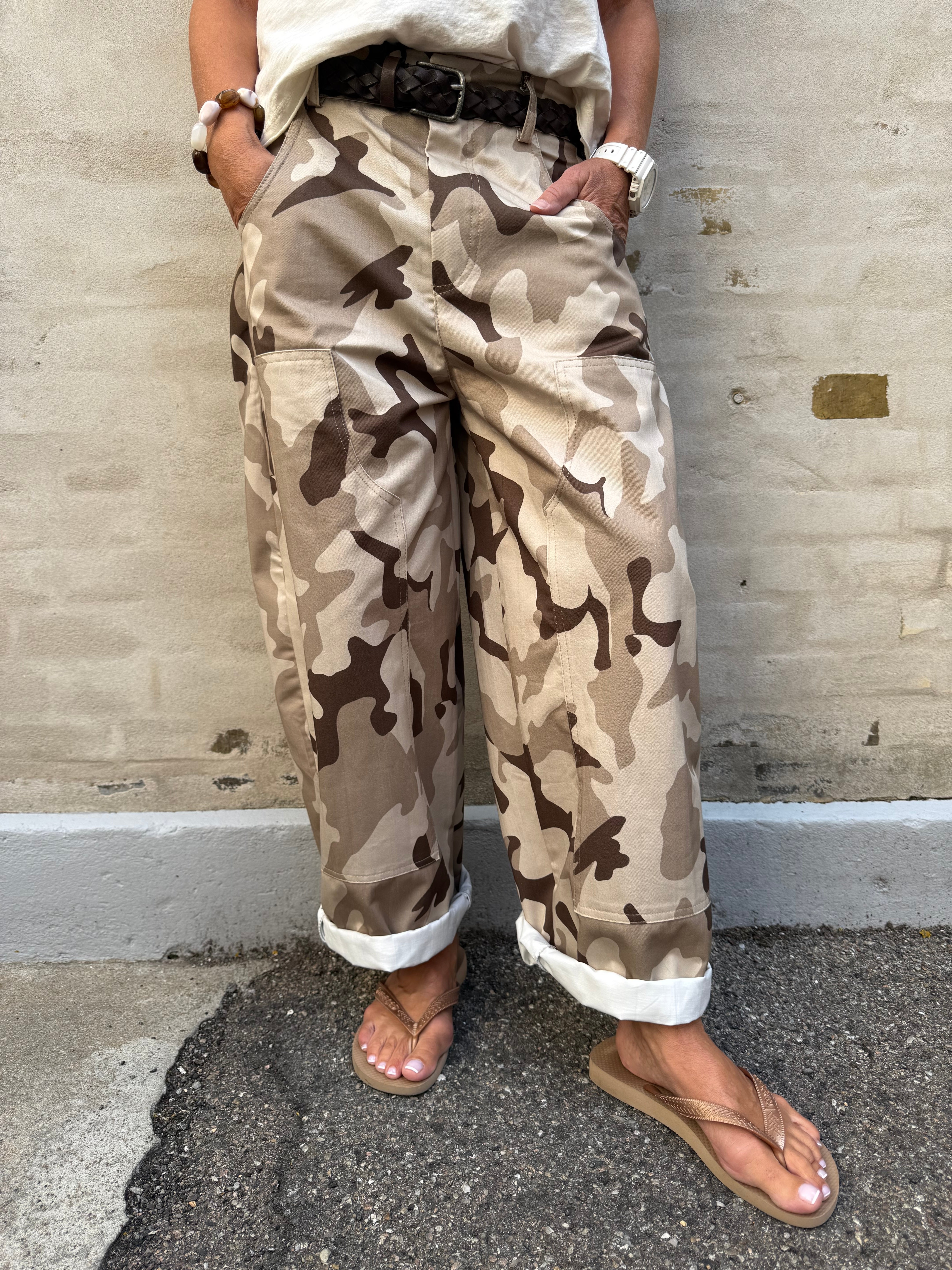 Lotte Pants - Beige/Brown