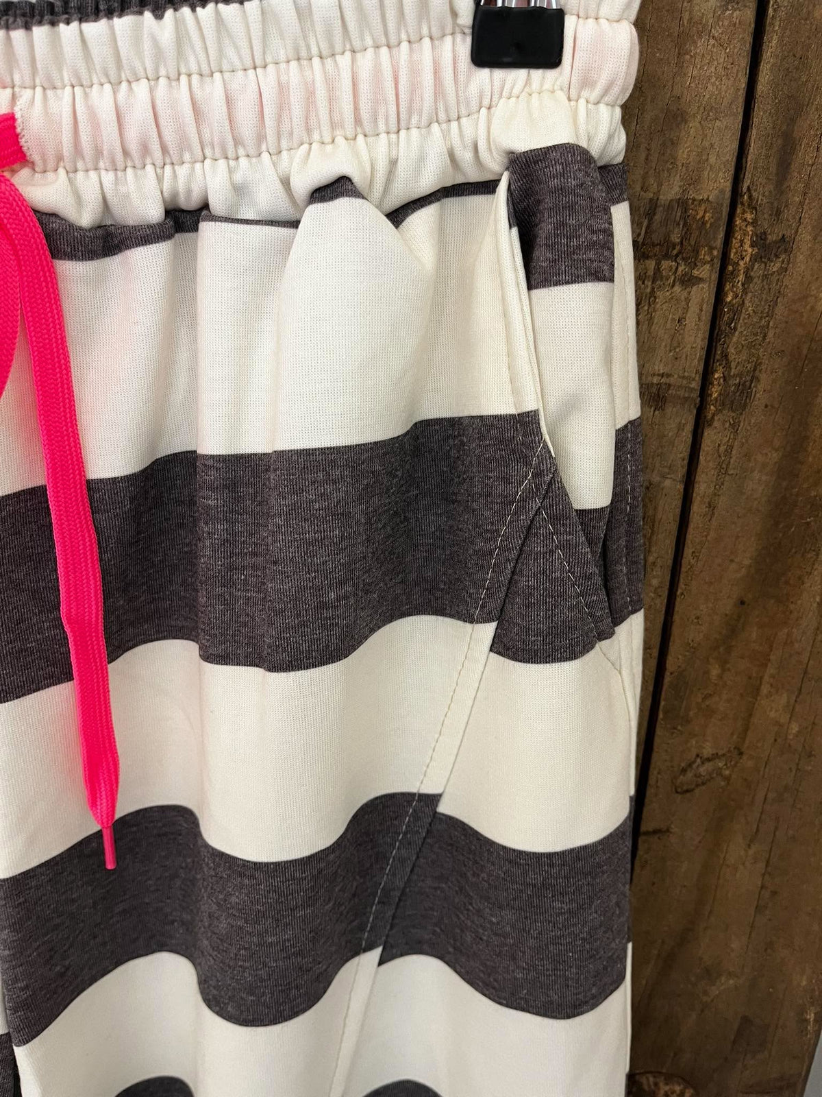 Very Striped Sweatpants - Off White/Brown