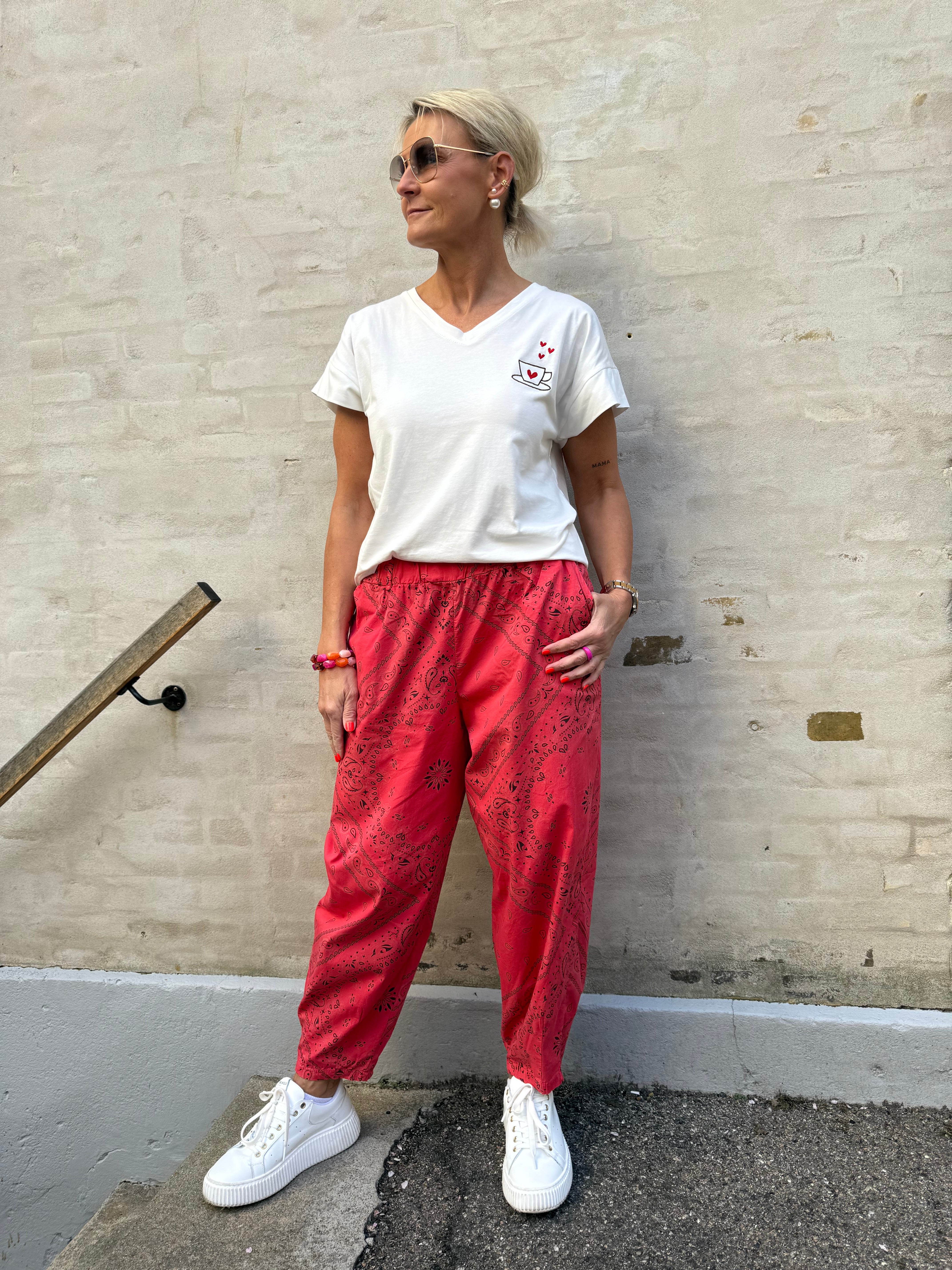 ABBIE Barrel Pant - Red Paisley