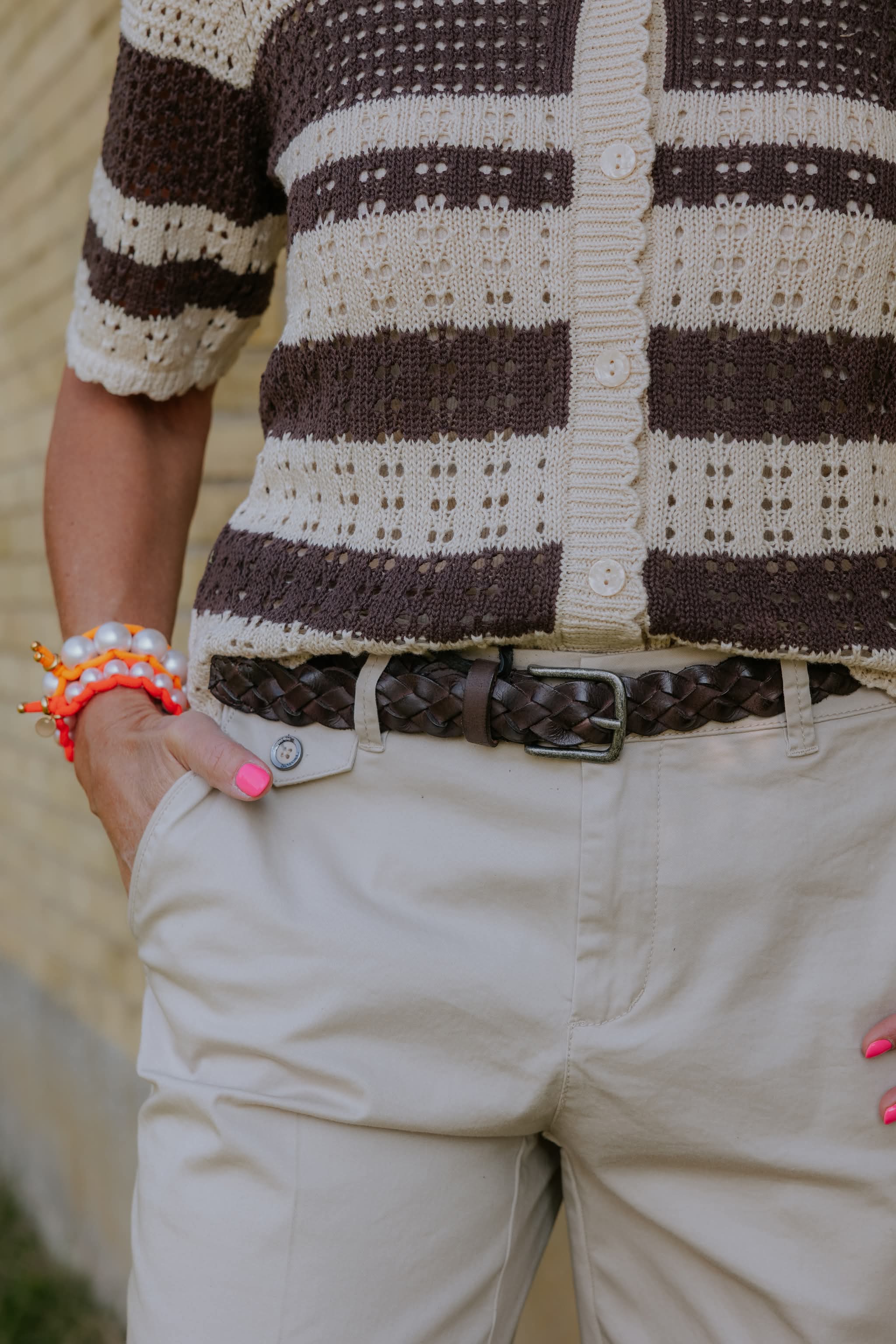 Judy Braided Belt - Brown