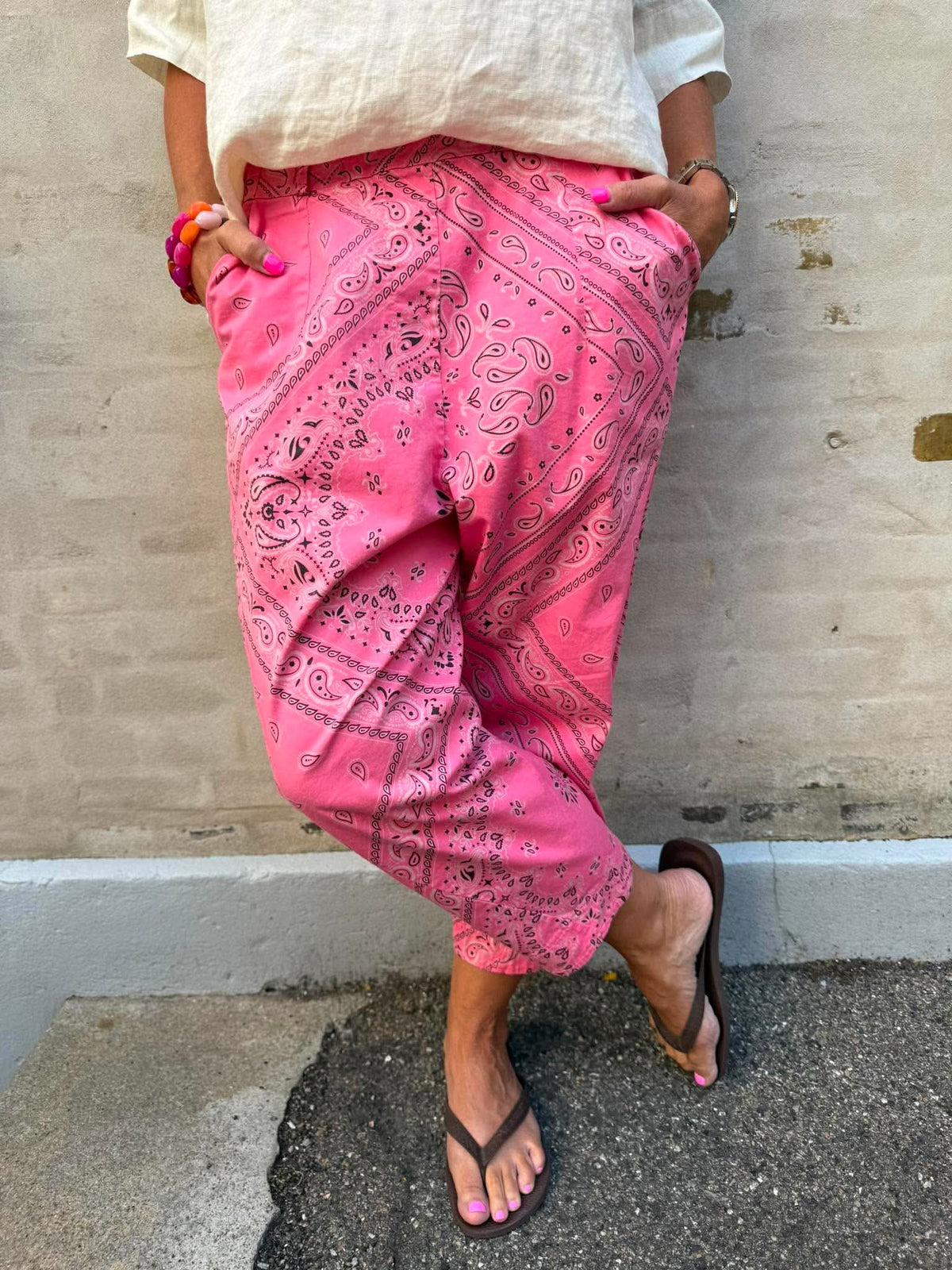 Bandana Pants - Pink