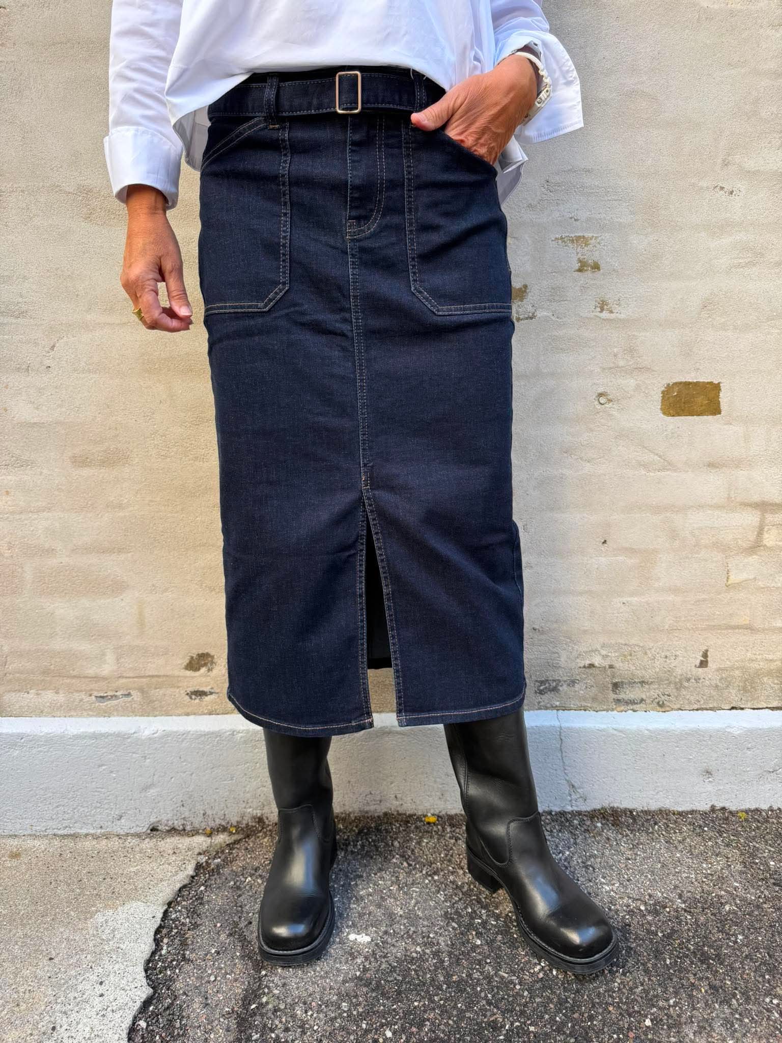 High waist kjol – sköljmjuk tvätt