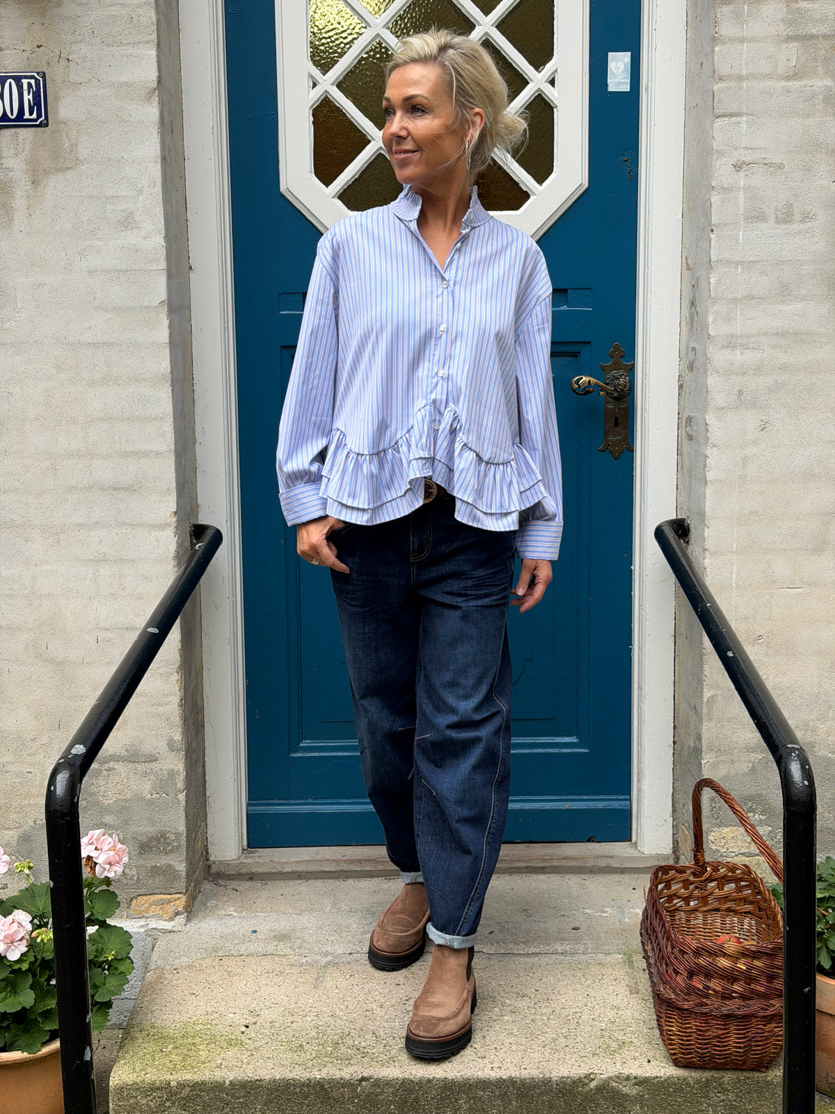 Josefine Shirt - Striped Blue