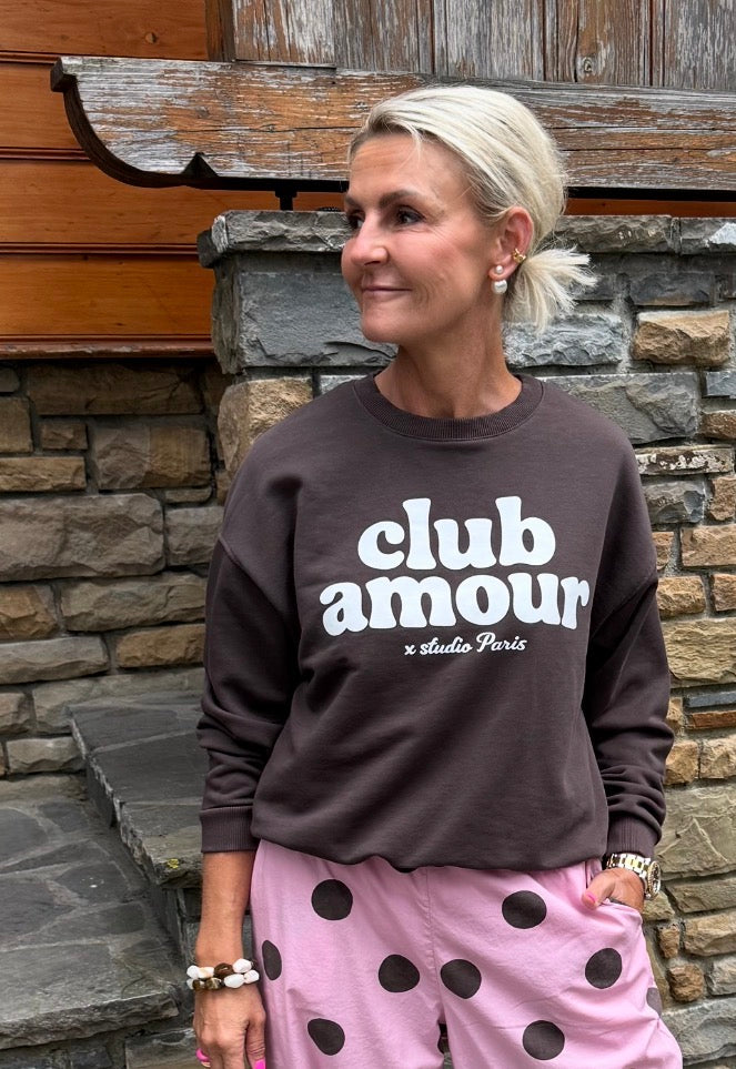 Club Amour Sweat - Kul/Vit