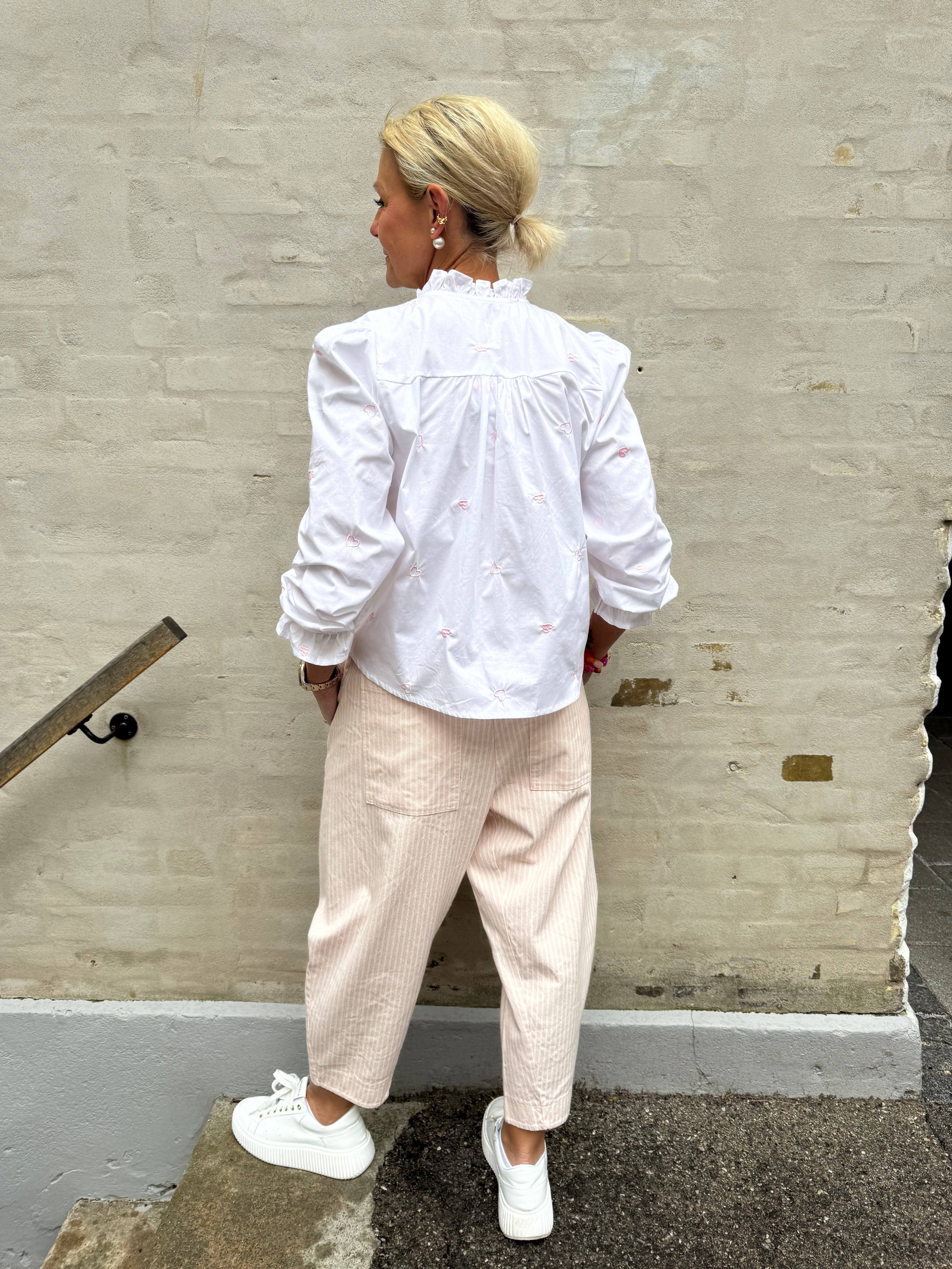 Vera Striped Pants - Striped Pink