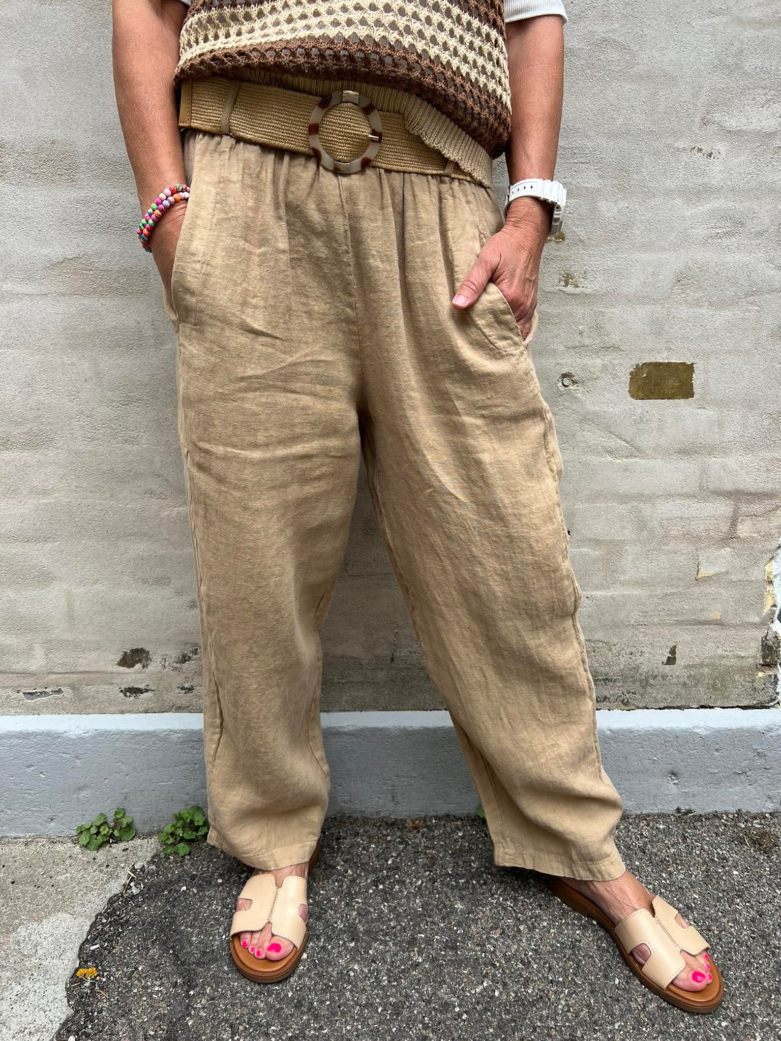 Lotus Linnen Pants - Moonstone