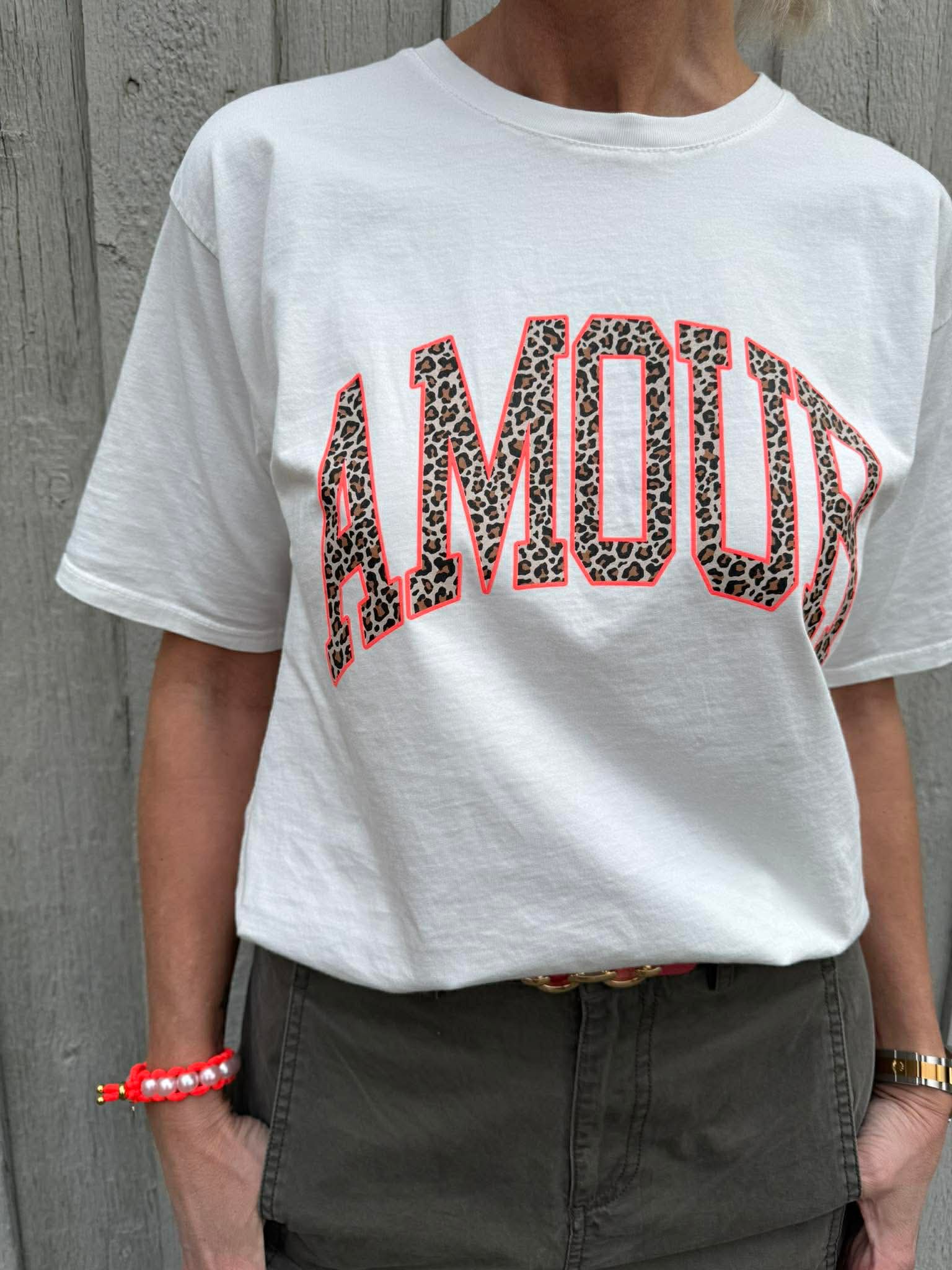 Amour T-shirt - Vit/Leo