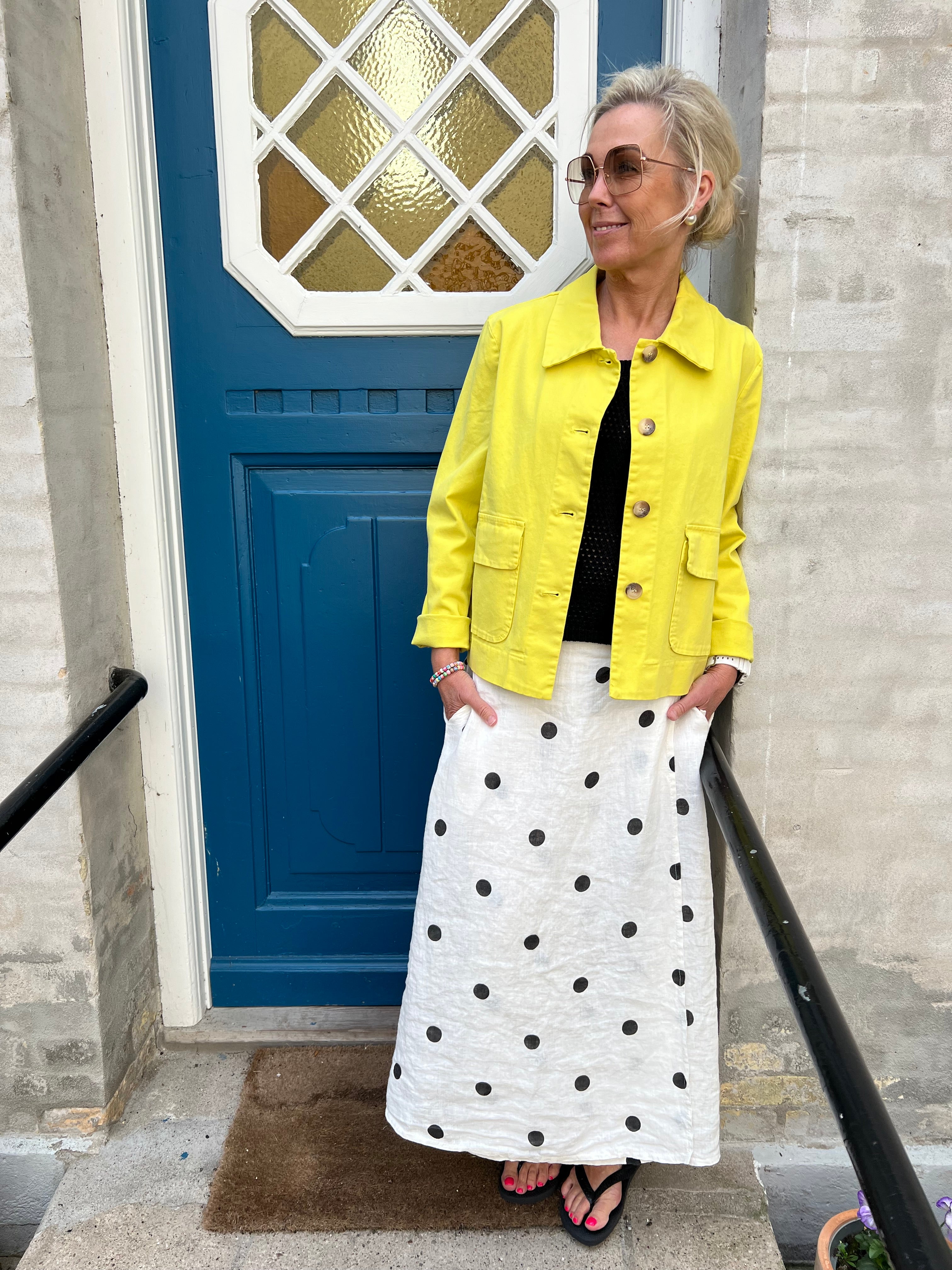 MELINA linen wrap skirt - Dot