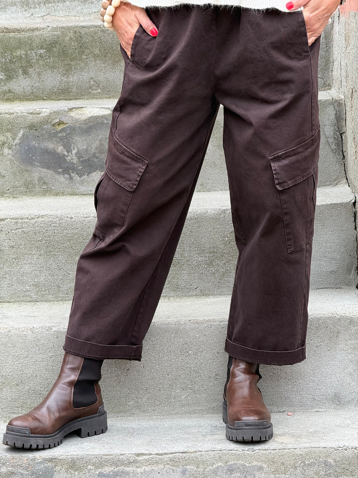 Gigi Cargo Pants - Dark Brown