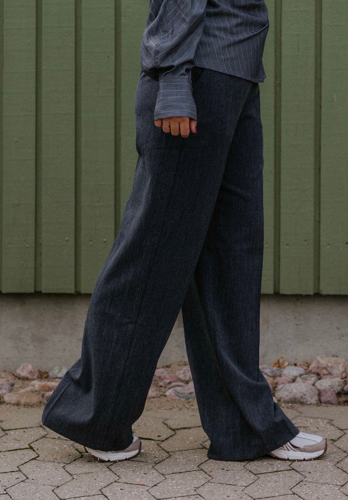 Eveline Pinstripebyxor - Marinblå