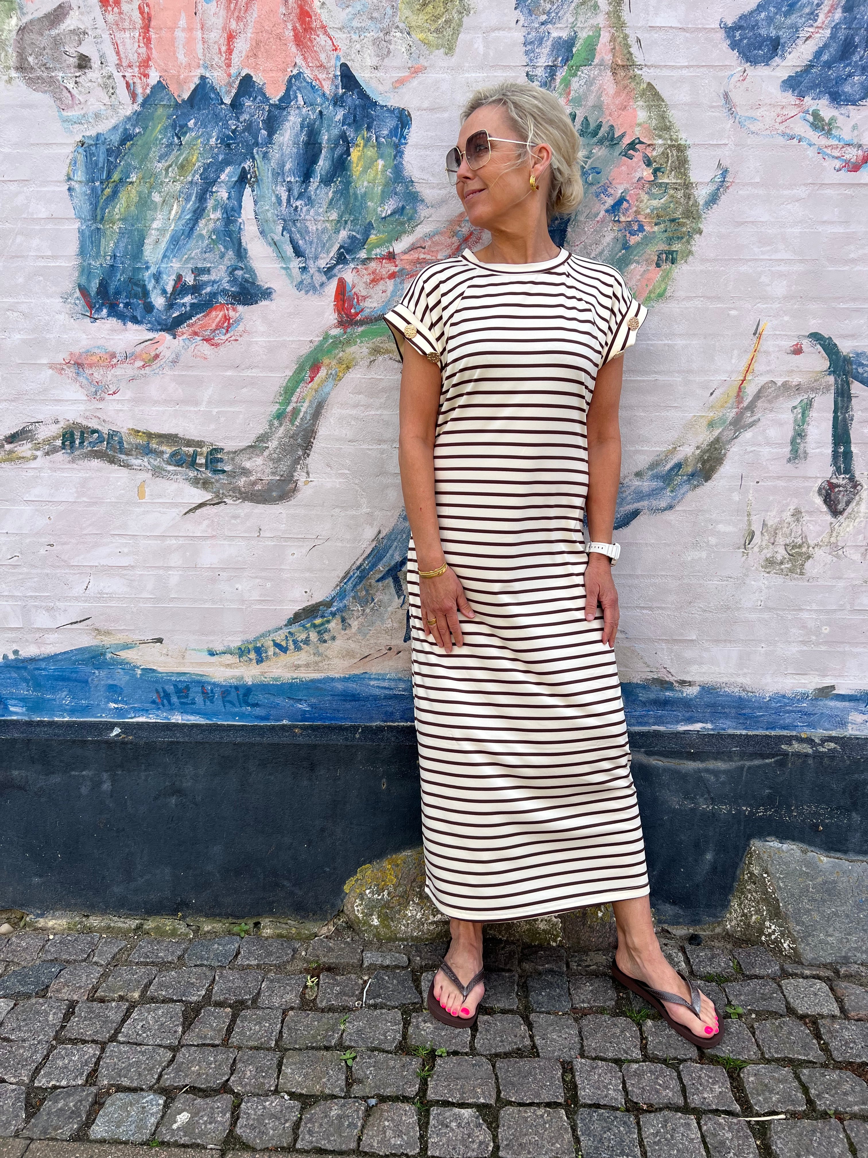 Frederikke Dress - Brown Stripe