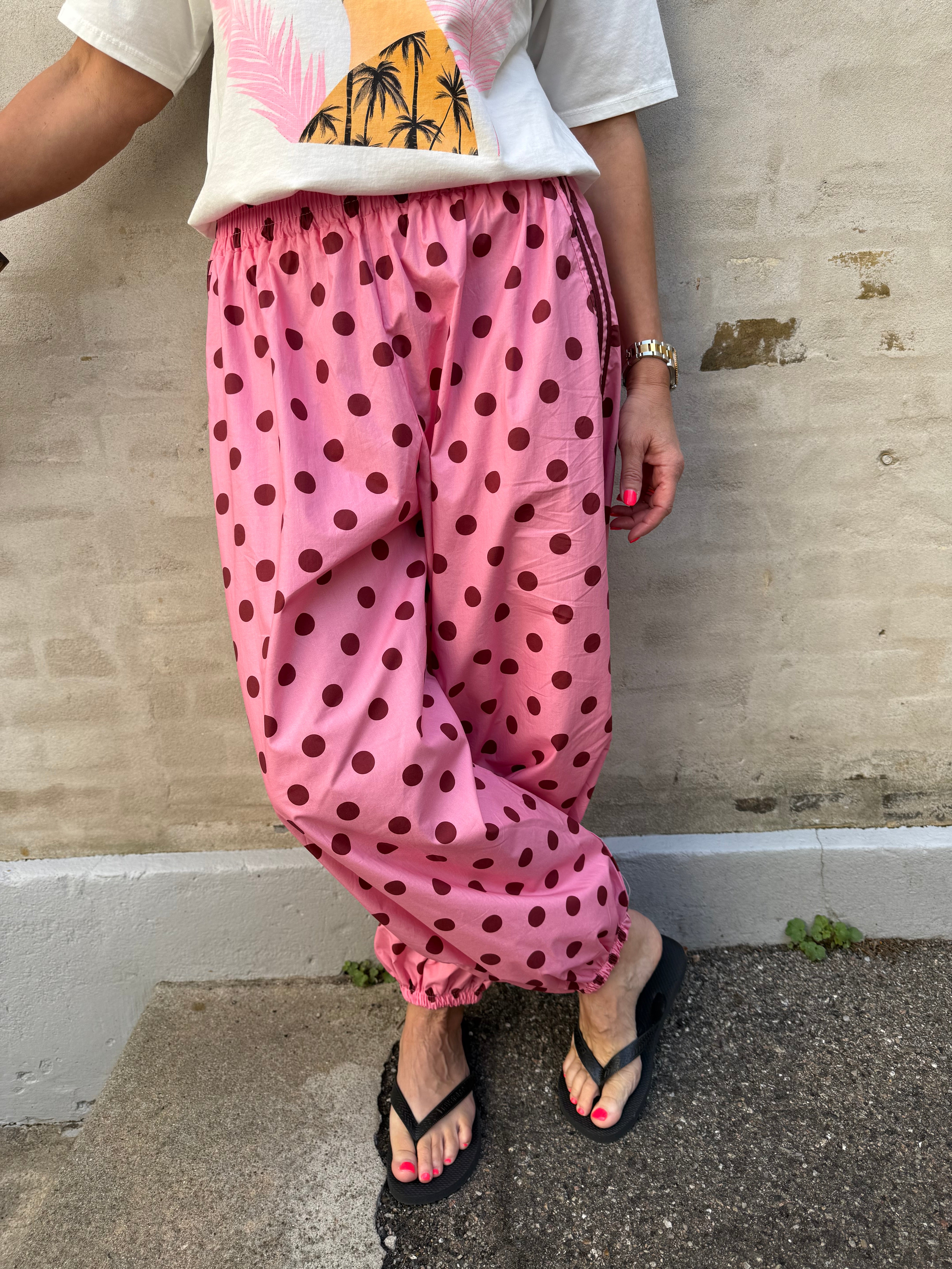 Ballon Dot Pants - Pink