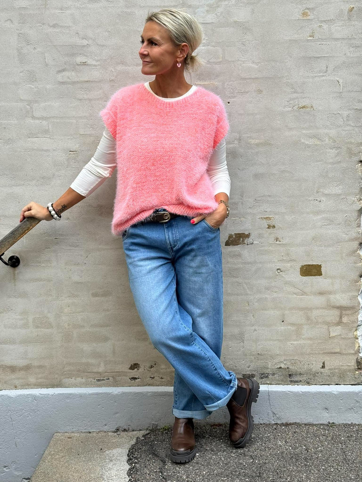 Laya Knit Vest - Orange