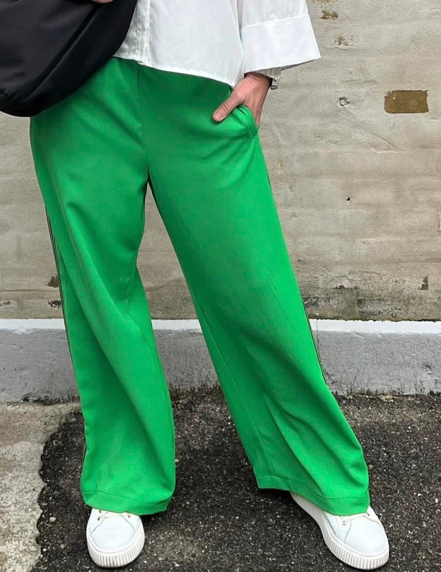 AminaCC zip Panel Pant - Grön