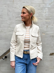 Kort manchesterjacka - Powder Beige