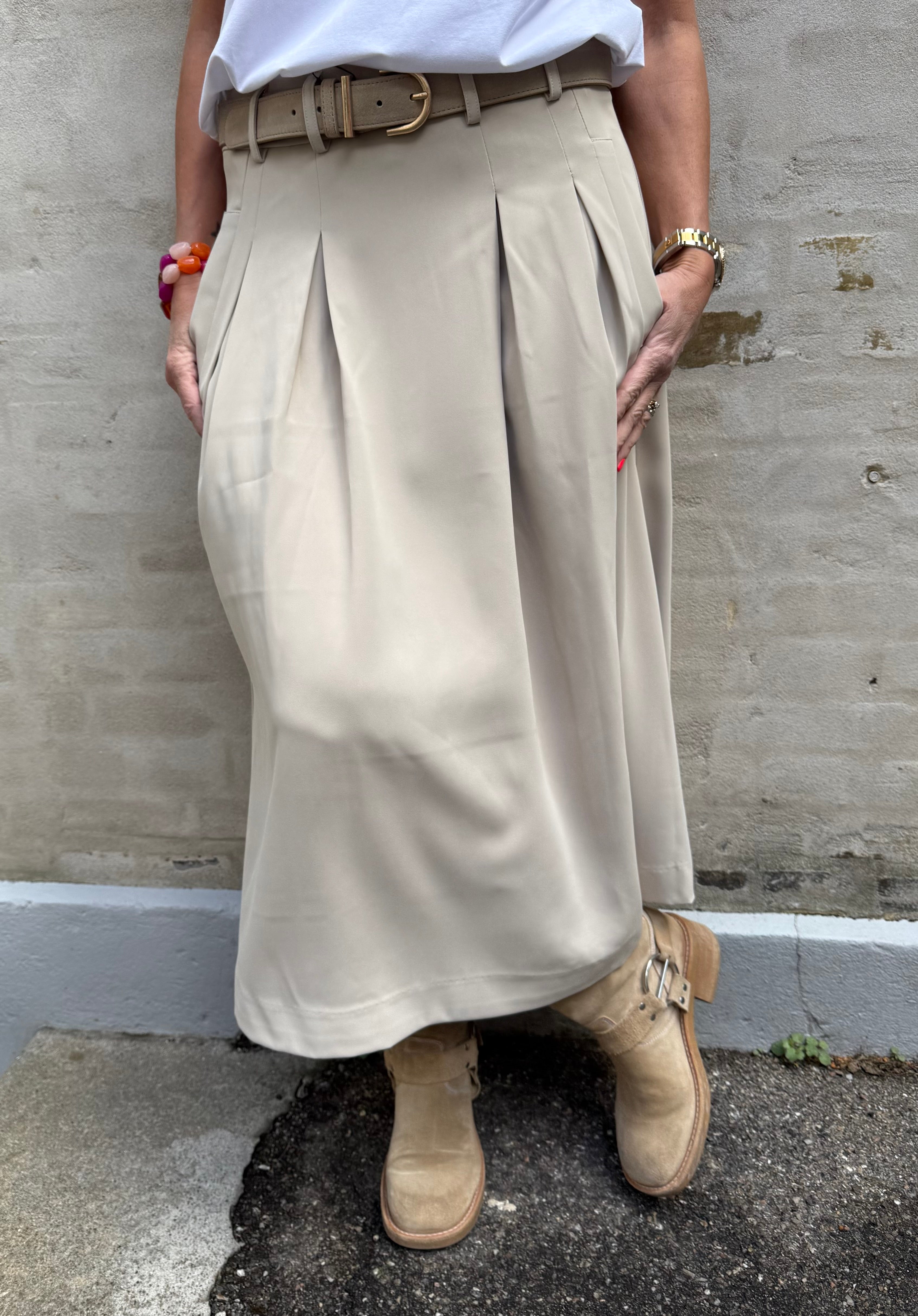 Anya plisserad kjol - Mocca