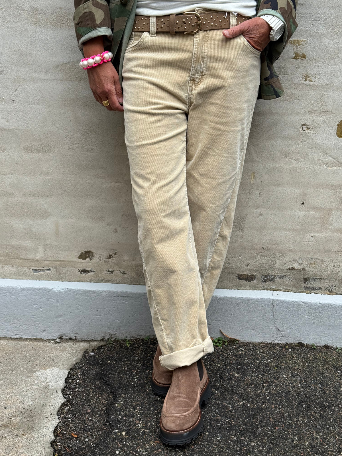 Moffe Corduroy Pants - Beige